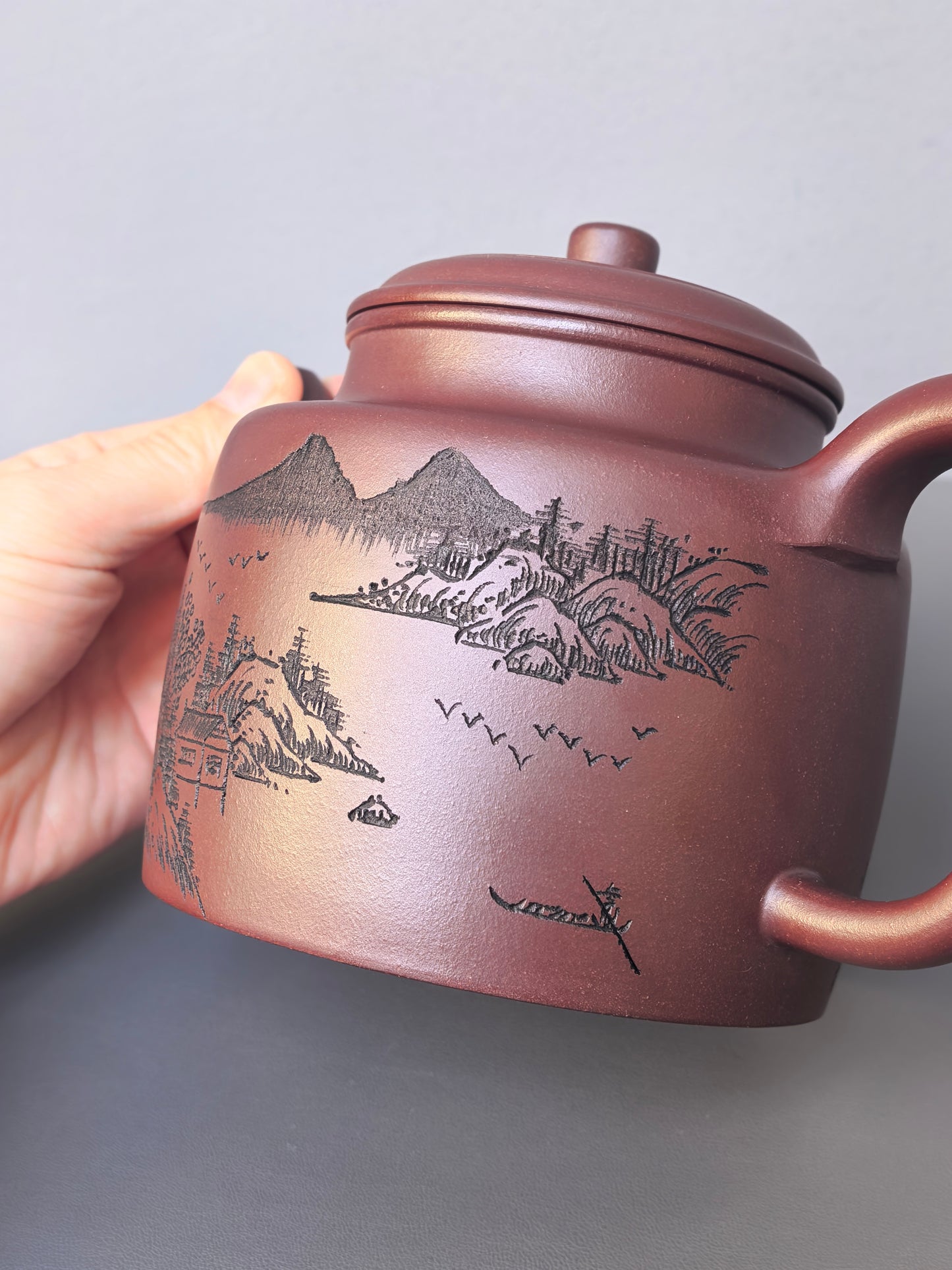 李昌鸿臻品福利🧧紫砂泰斗传承·双国大师匠心之作【高德钟壶】原矿优质紫茄泥·800cc
