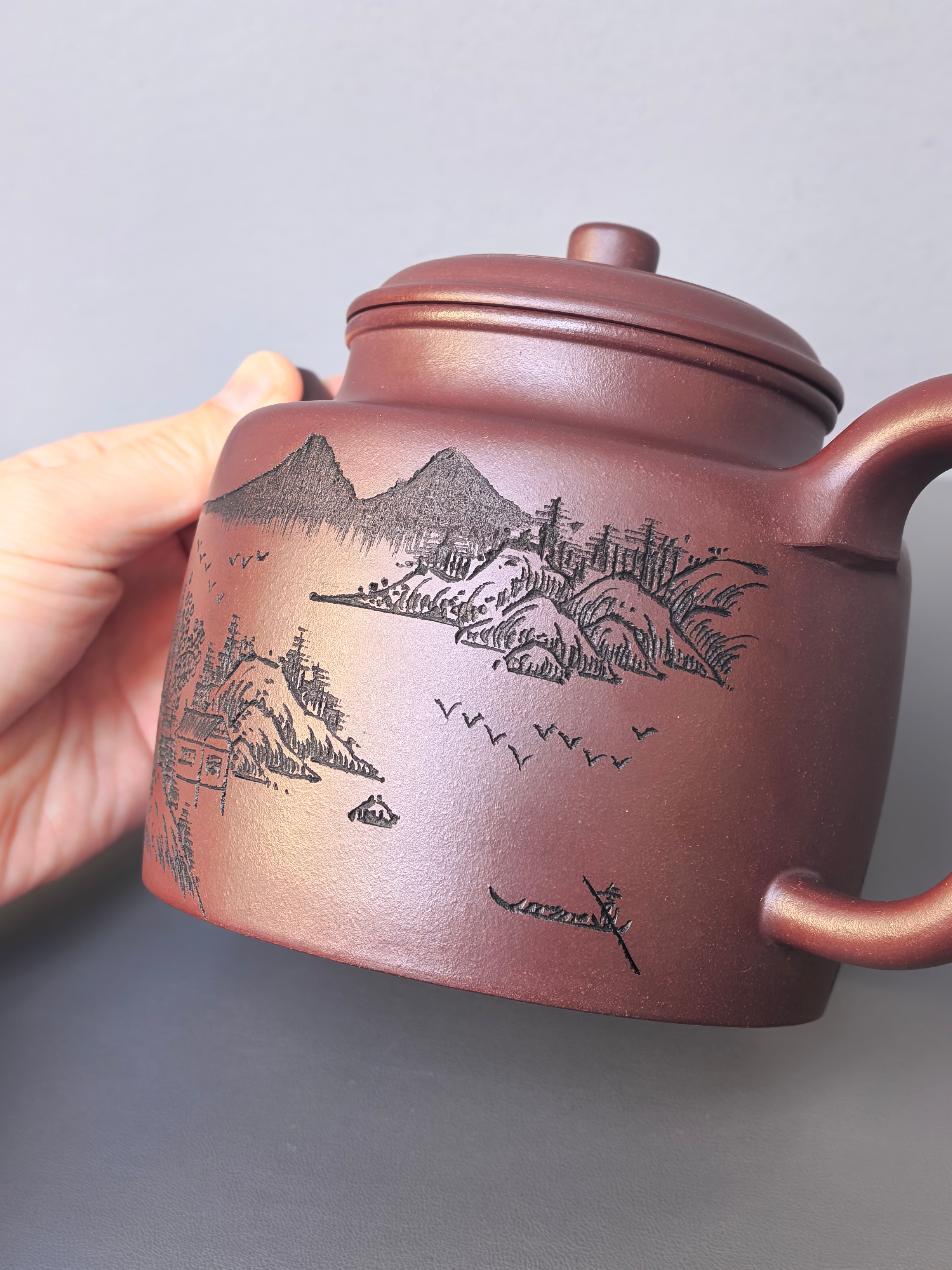 李昌鸿臻品福利🧧紫砂泰斗传承·双国大师匠心之作【高德钟壶】原矿优质紫茄泥·800cc
