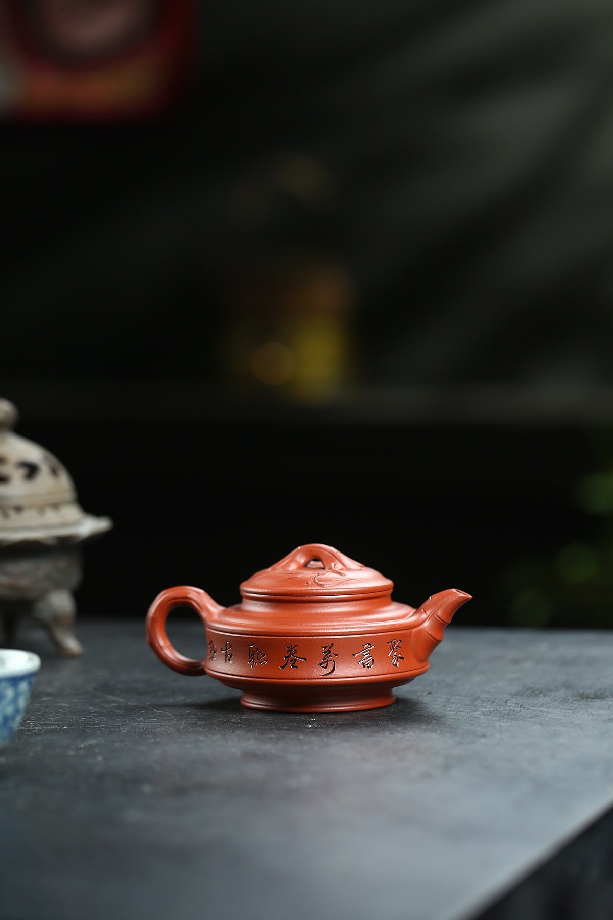 范泽锋嫡传·省大师邱爽紫砂潜力重器【如意竹鼓壶】原矿极品大红袍 220cc
