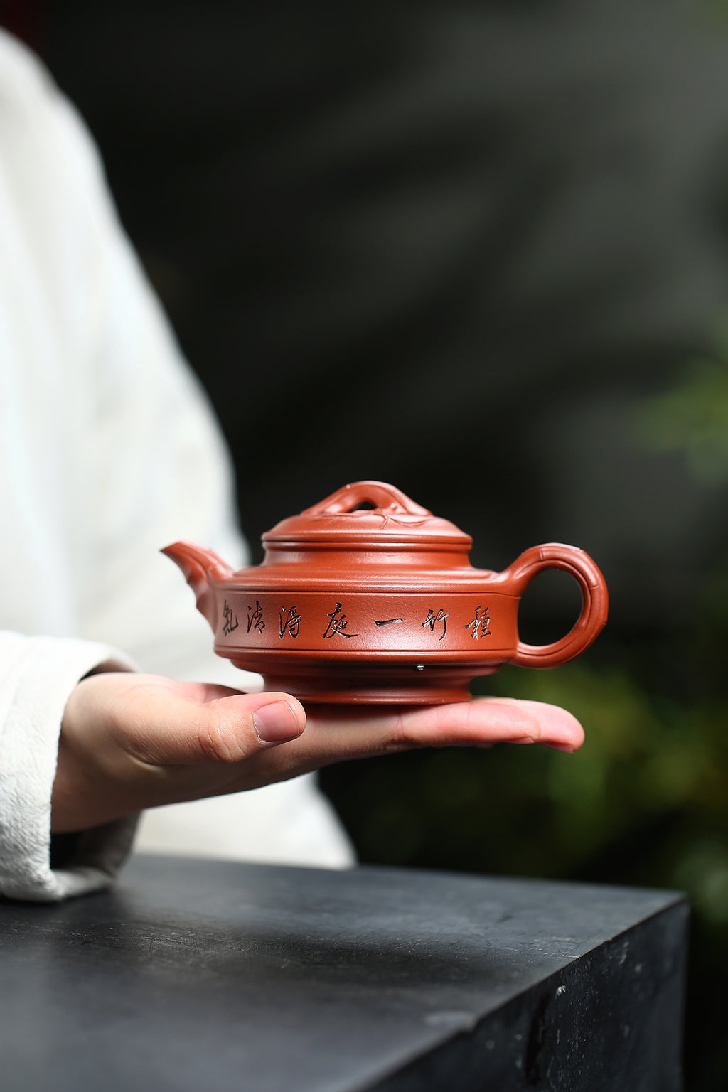 范泽锋嫡传·省大师邱爽紫砂潜力重器【如意竹鼓壶】原矿极品大红袍 220cc