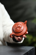 范泽锋嫡传·省大师邱爽紫砂潜力重器【如意竹鼓壶】原矿极品大红袍 220cc