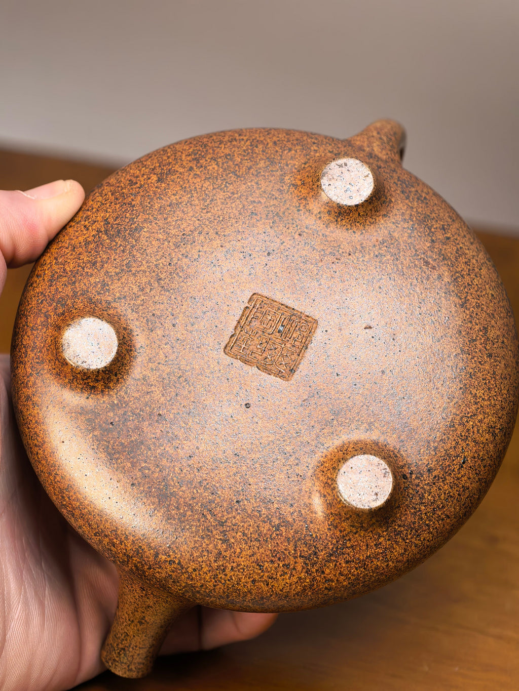 范泽锋嫡传·省大师邱爽紫砂潜力重器【子冶石瓢壶】原矿优质龙骨金砂·380cc
