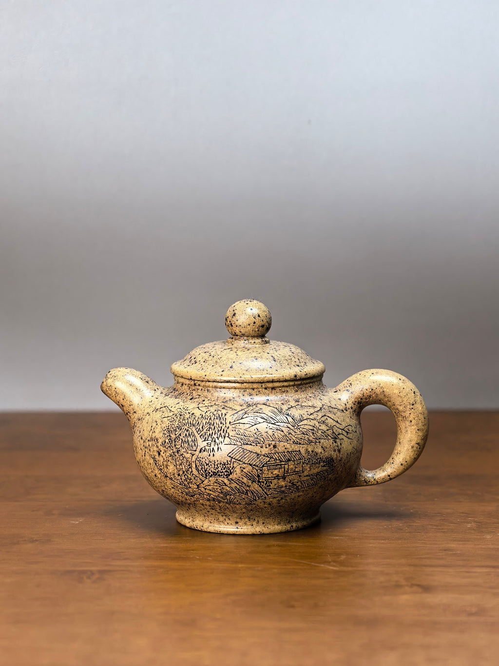 范泽锋嫡传·省大师邱爽紫砂潜力重器【道洪掇只壶】原矿优质本山绿泥柴烧·300cc