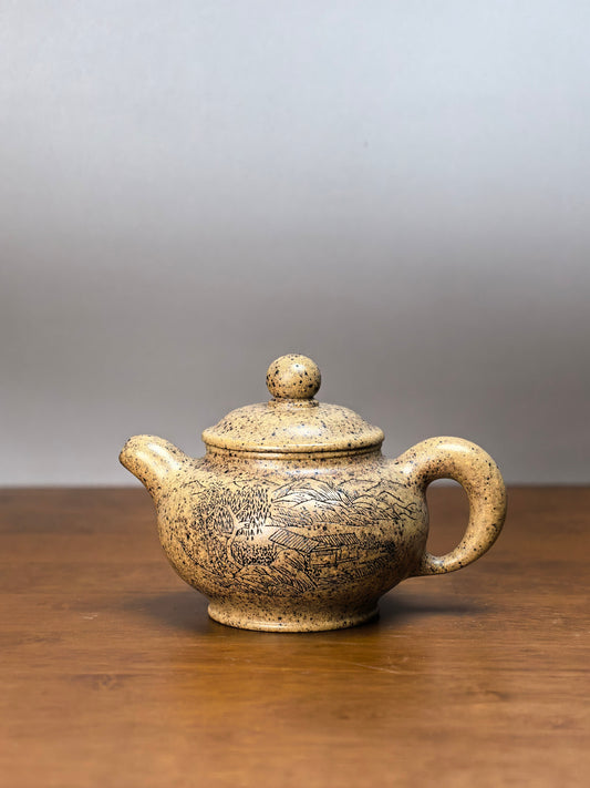 范泽锋嫡传·省大师邱爽紫砂潜力重器【道洪掇只壶】原矿优质本山绿泥柴烧·300cc