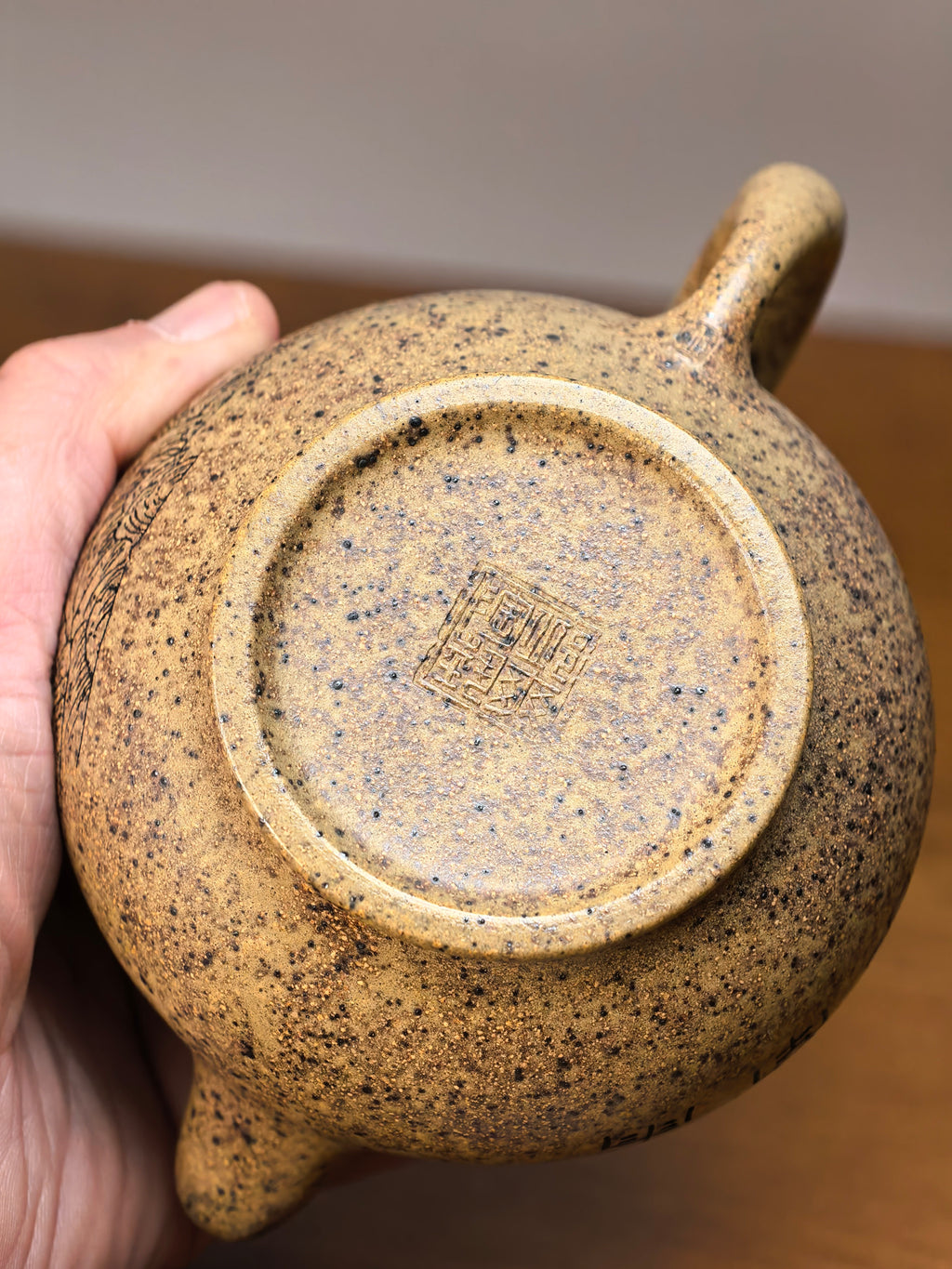 范泽锋嫡传·省大师邱爽紫砂潜力重器【道洪掇只壶】原矿优质本山绿泥柴烧·300cc