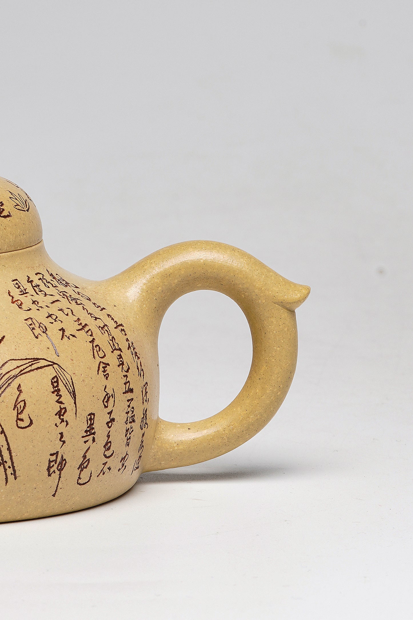 禅意心经·一器传世｜郑求标大师心经至尊藏品·双心经《观山壶》原矿极品本山绿泥·260cc