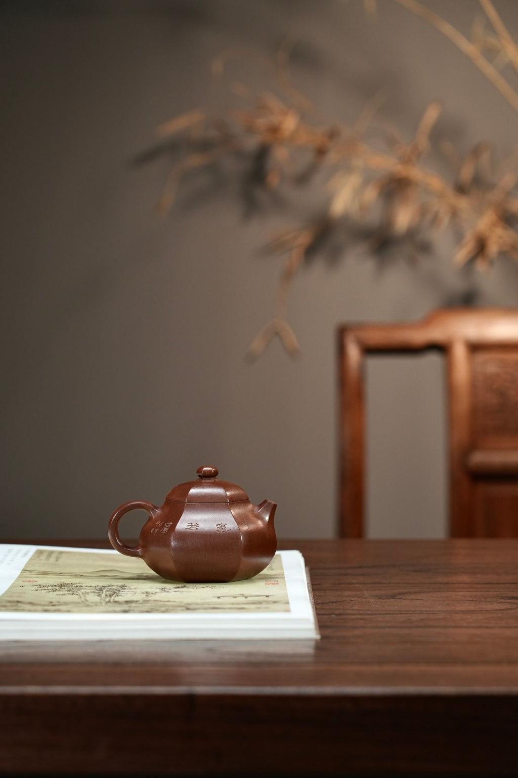 耿浩·方器臻藏 紫砂界80后扛鼎之作·著名方器巨匠臻品《六方文旦壶》原矿极品羊角山紫泥 180cc