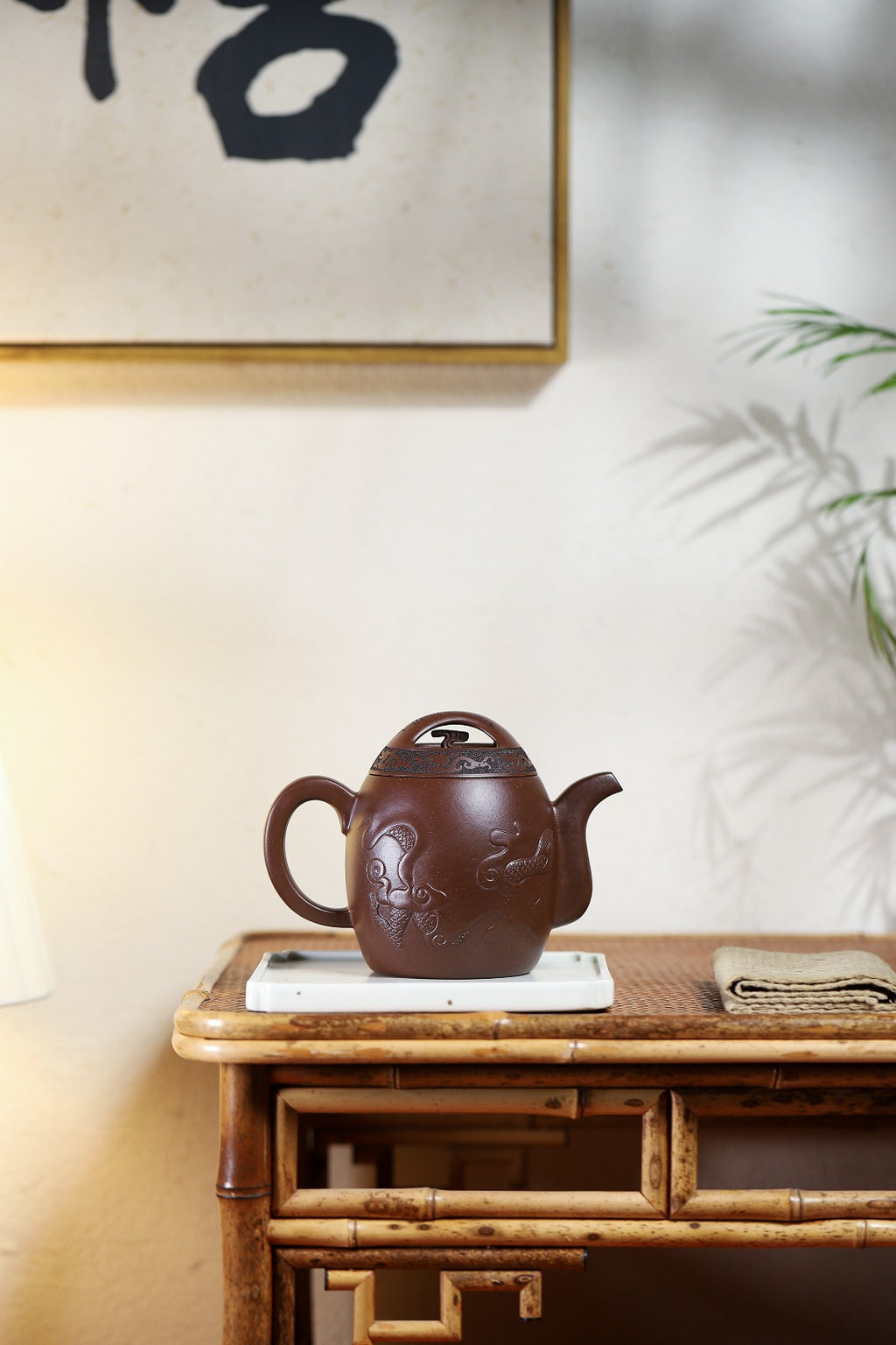 珍藏送礼级紫砂重器｜高级工艺美术师·许时娟 亲制【龙蛋壶】原矿优质老紫泥 420cc