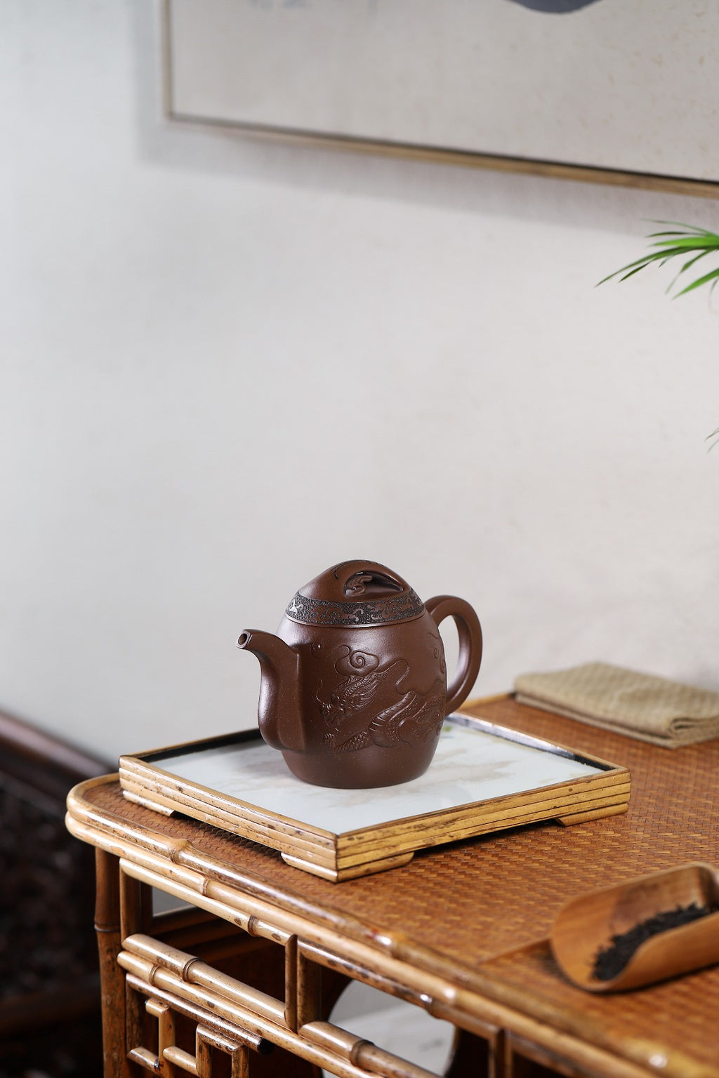 珍藏送礼级紫砂重器｜高级工艺美术师·许时娟 亲制【龙蛋壶】原矿优质老紫泥 420cc