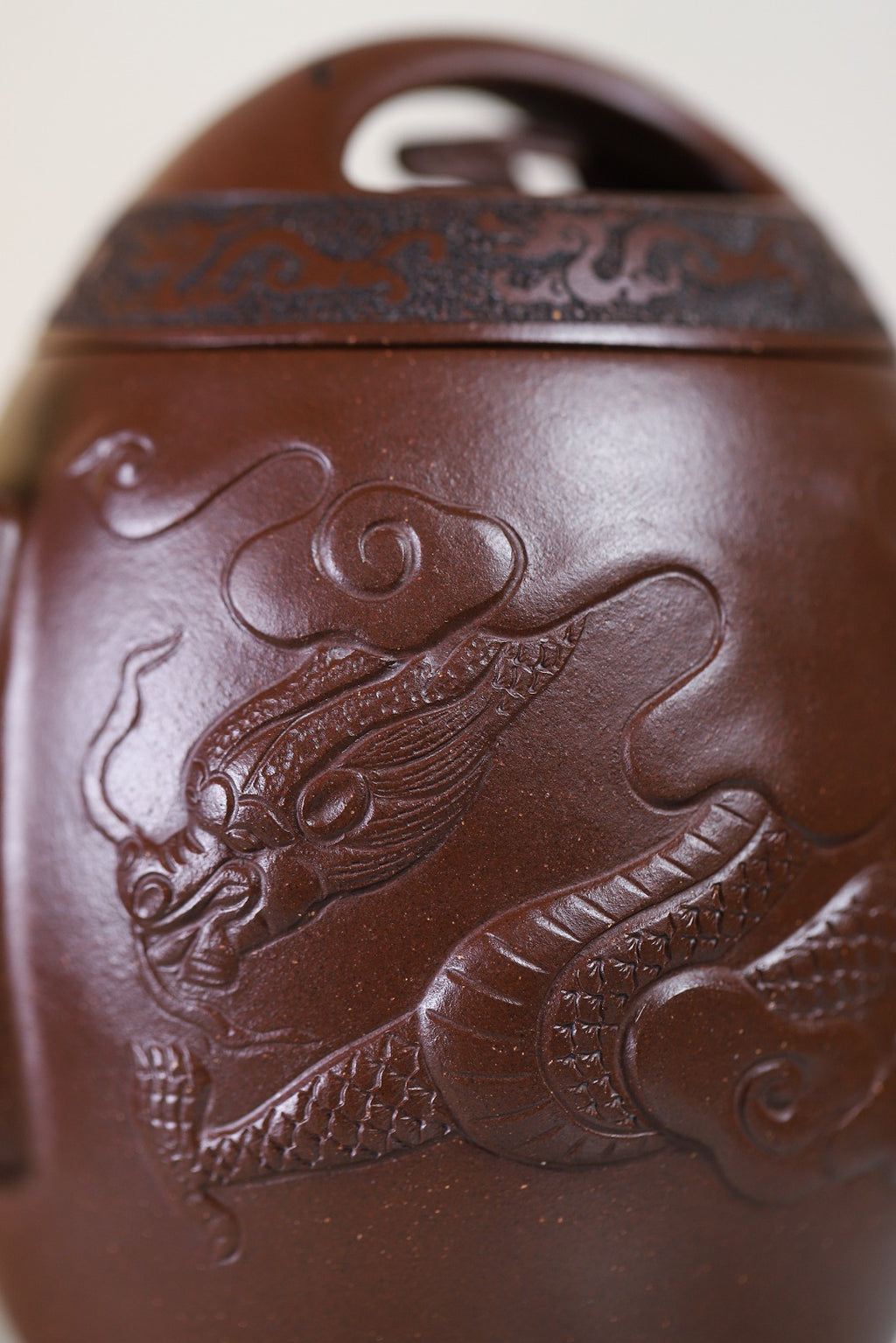 珍藏送礼级紫砂重器｜高级工艺美术师·许时娟 亲制【龙蛋壶】原矿优质老紫泥 420cc