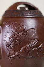 珍藏送礼级紫砂重器｜高级工艺美术师·许时娟 亲制【龙蛋壶】原矿优质老紫泥 420cc