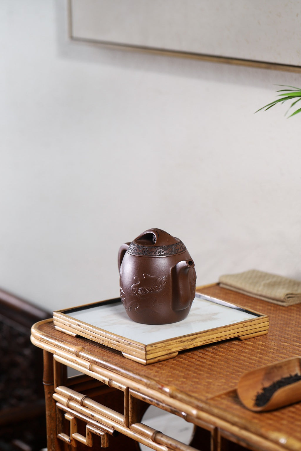 珍藏送礼级紫砂重器｜高级工艺美术师·许时娟 亲制【龙蛋壶】原矿优质老紫泥 420cc