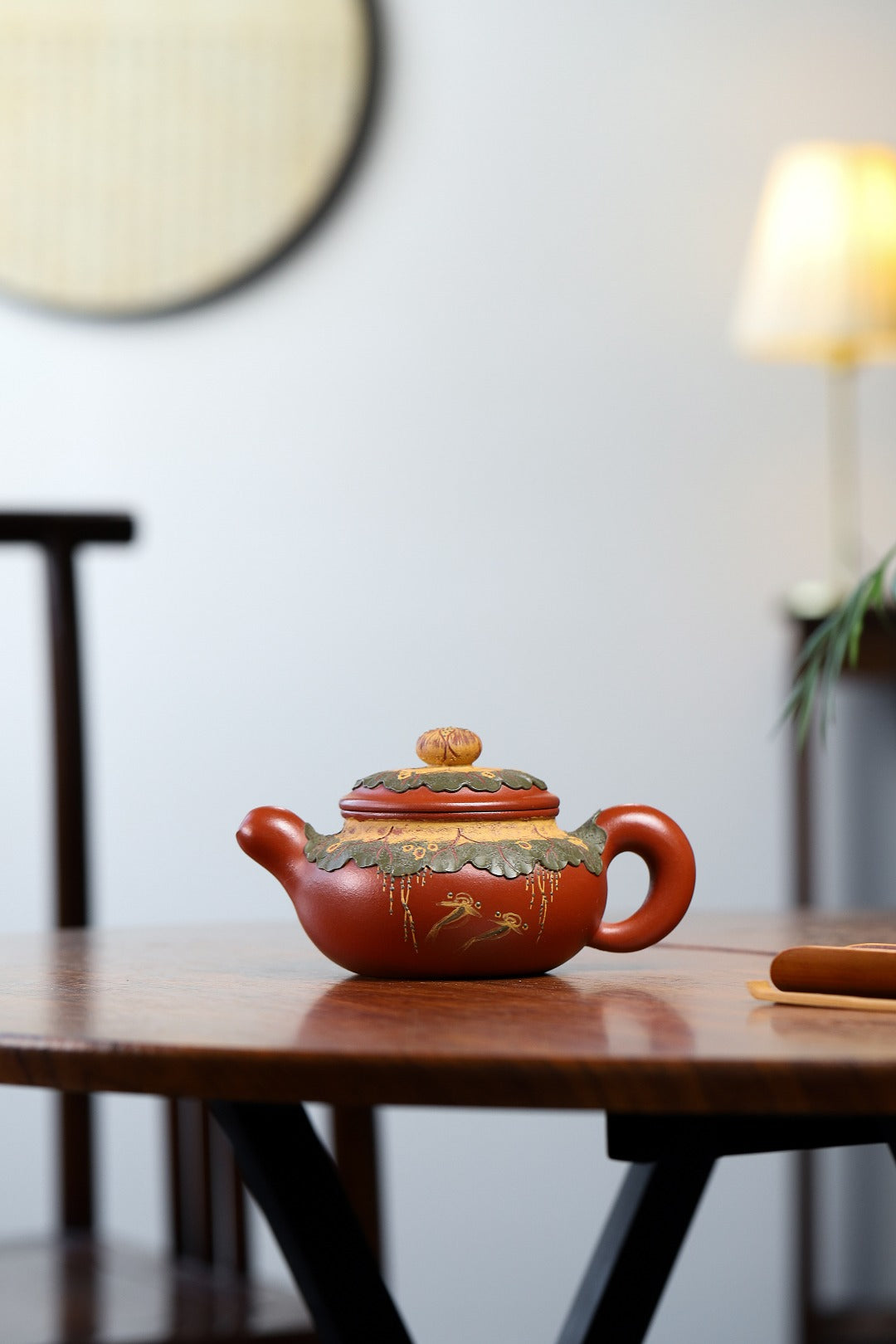 珍藏送礼级紫砂重器｜高级工艺美术师·许时娟 亲制【仿古套组壶】极品红清水泥·320cc