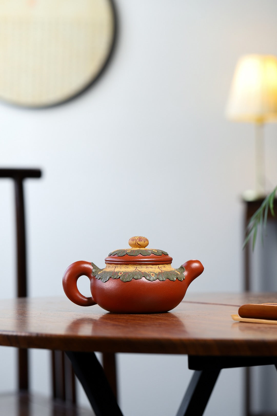 珍藏送礼级紫砂重器｜高级工艺美术师·许时娟 亲制【仿古套组壶】极品红清水泥·320cc