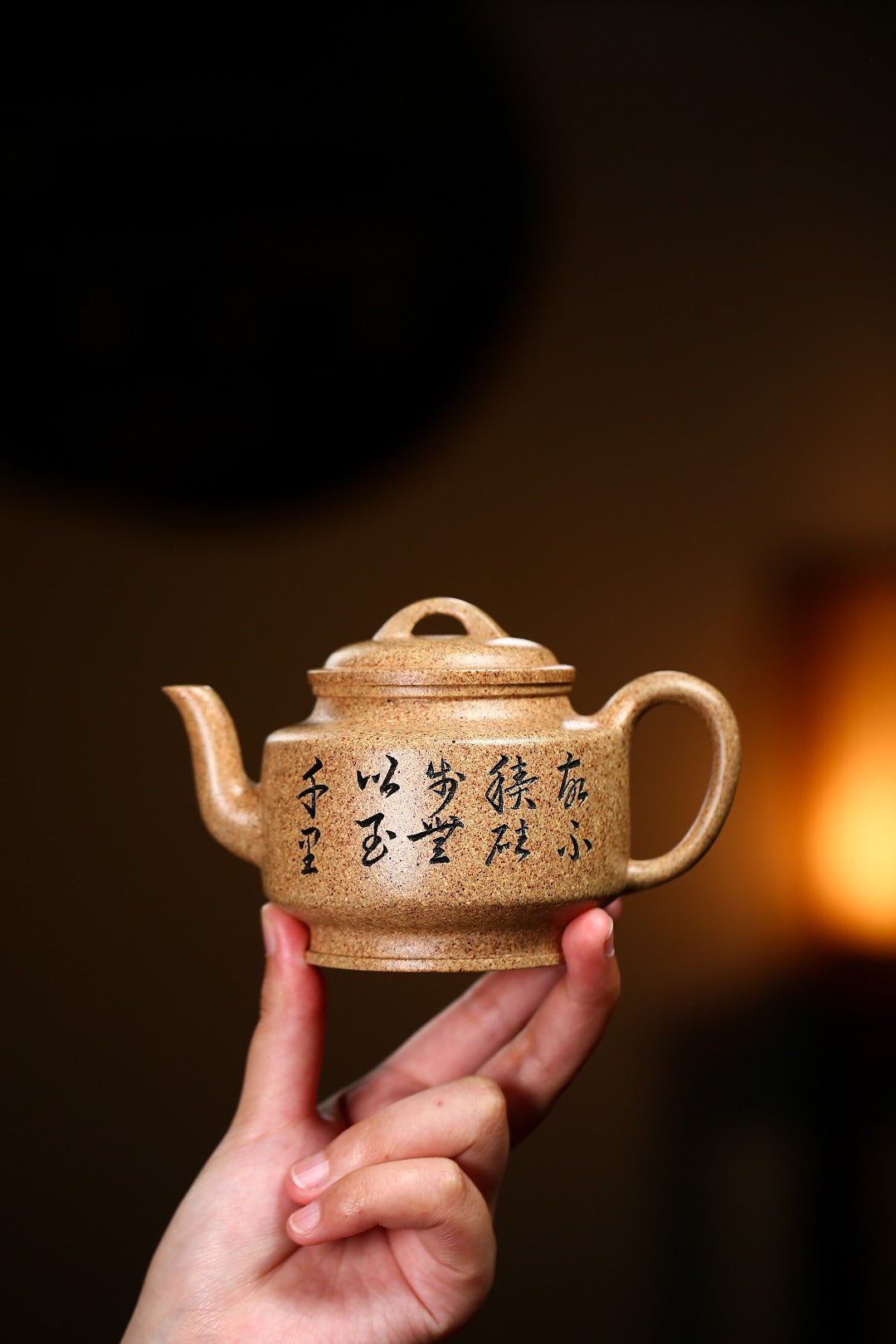 珍藏送礼级紫砂重器｜高级工艺美术师·许时娟 亲制【风韵壶】原矿冷月金砂 220cc