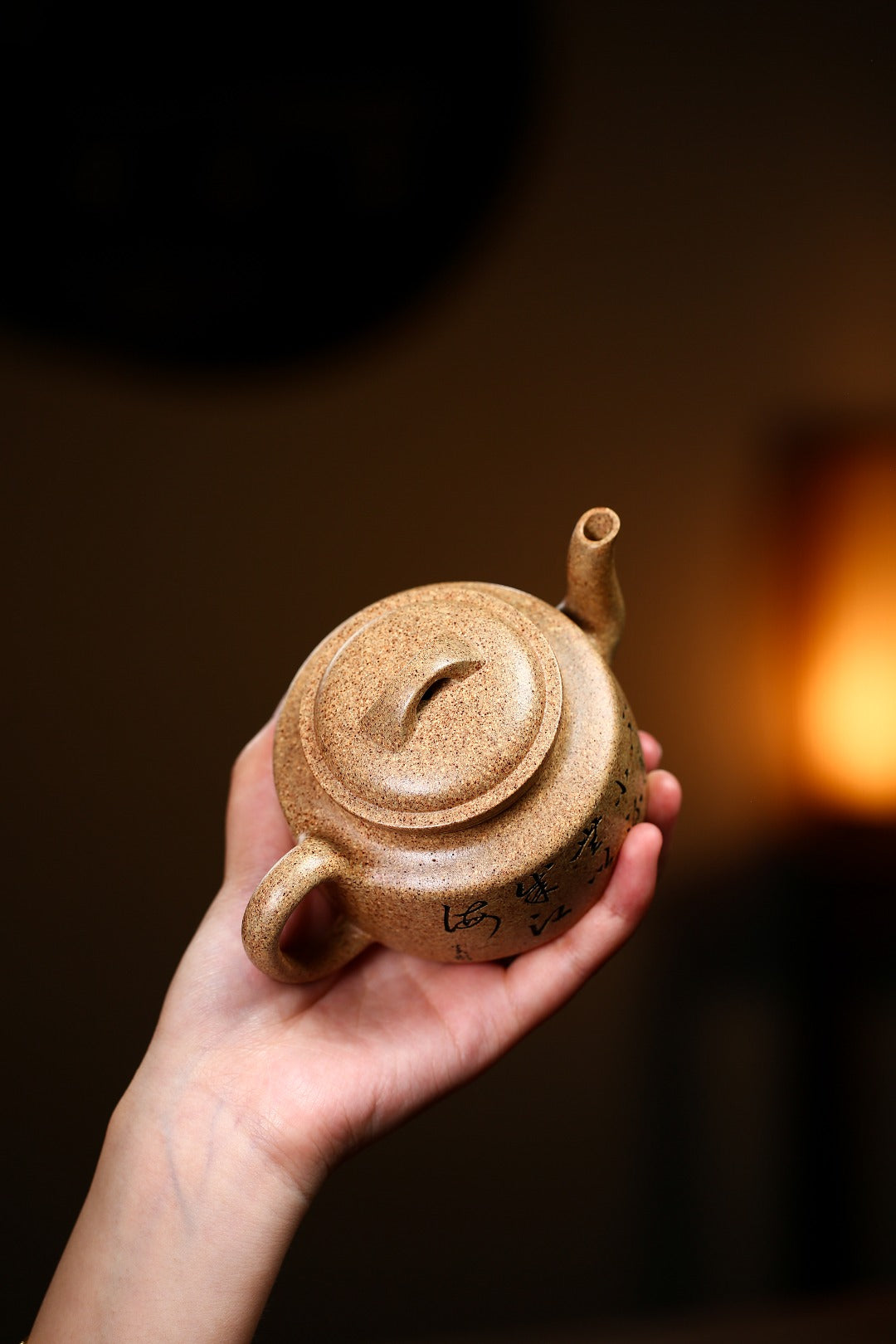 珍藏送礼级紫砂重器｜高级工艺美术师·许时娟 亲制【风韵壶】原矿冷月金砂 220cc