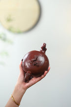 珍藏送礼级紫砂重器｜高级工艺美术师·许时娟 亲制【松鼠葡萄壶】原矿优质老紫泥· 520cc