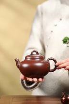 蒋艺华大师·重器传承·紫砂七老花器泰斗蒋蓉·唯一传人佳作【花语壶】原矿极品底槽清·450cc