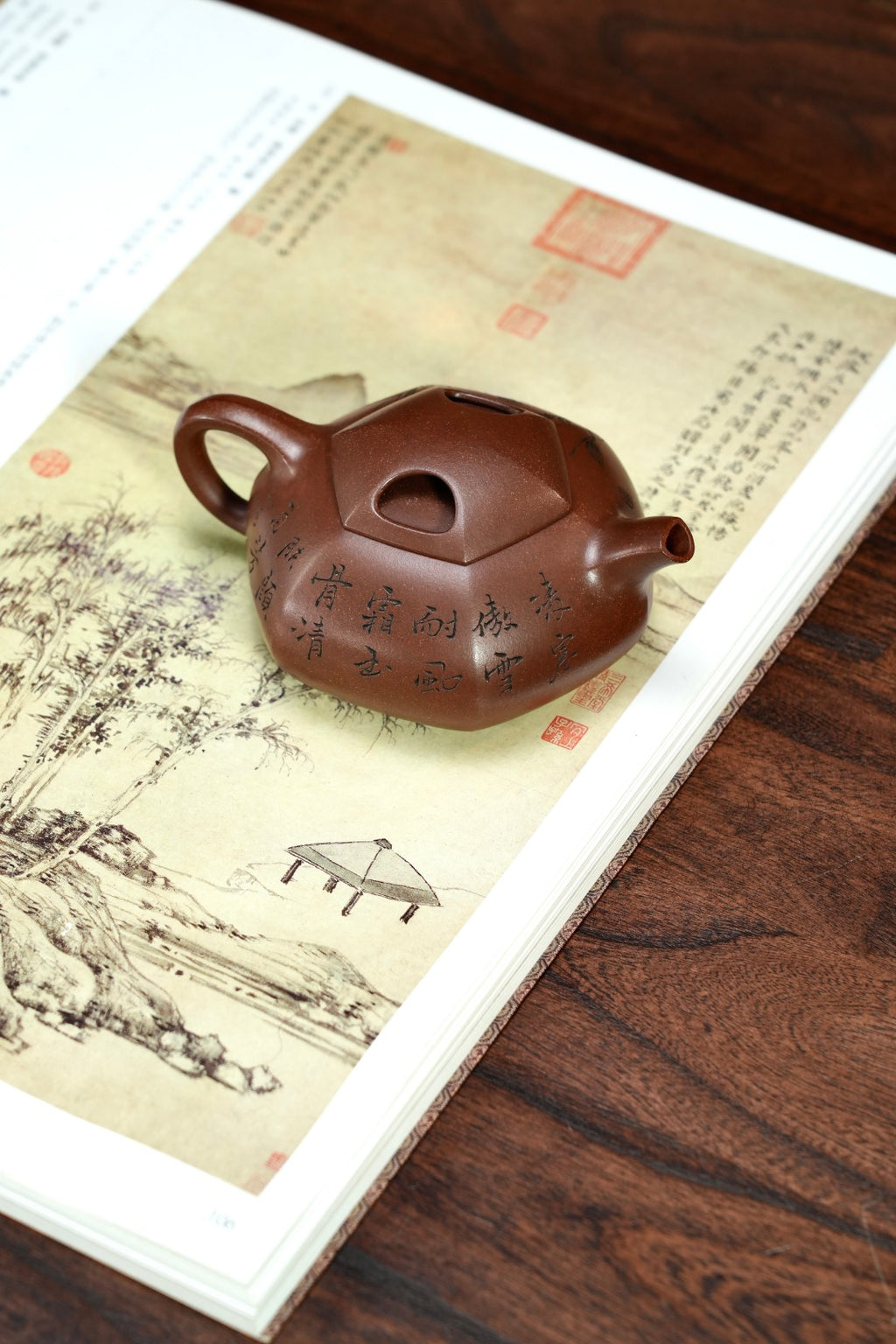 耿浩·方器臻藏 紫砂界80后扛鼎之作·著名方器巨匠臻品《六方牛盖壶》原矿极品羊角山紫泥·250cc