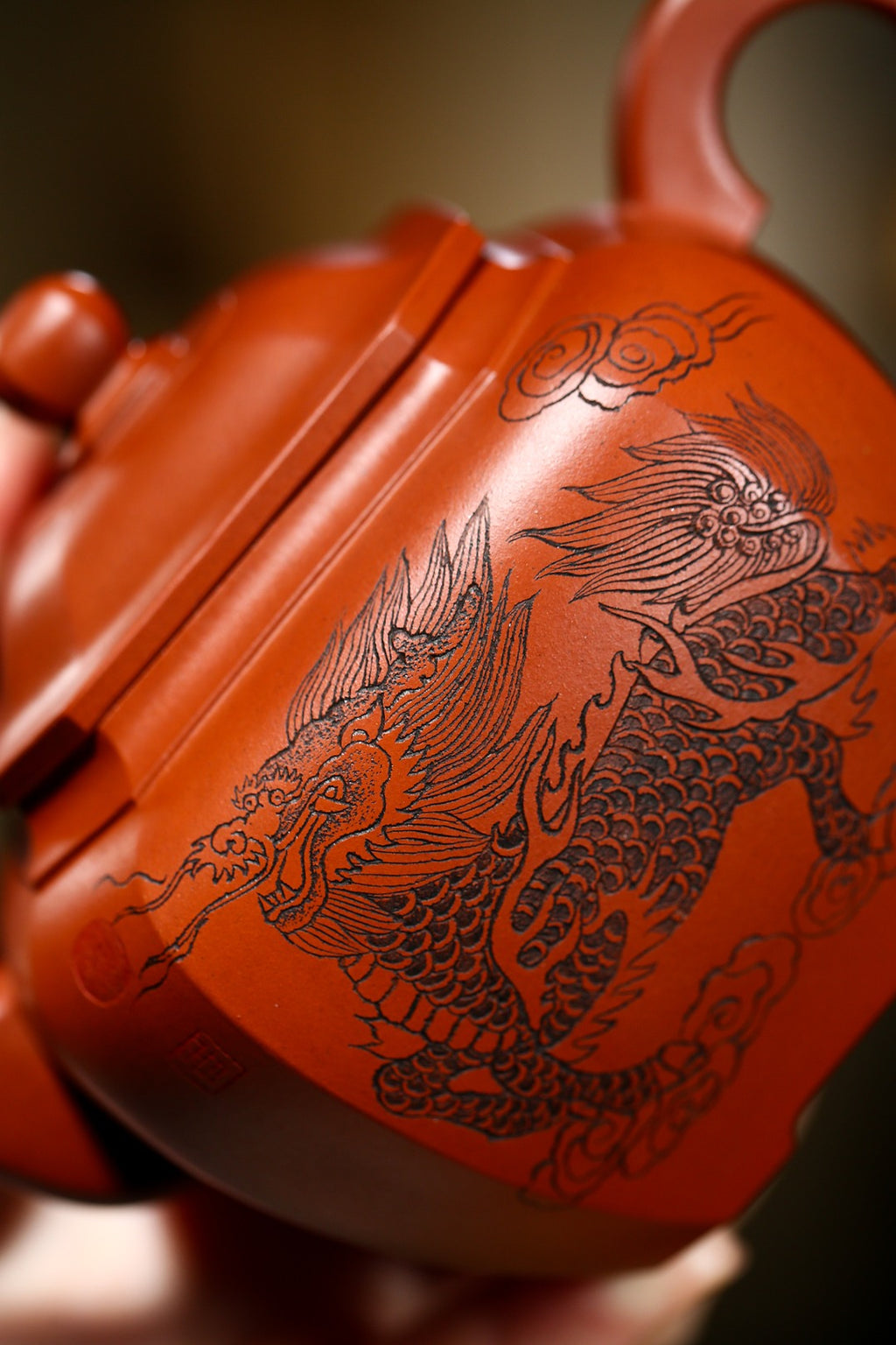 珍藏送礼级紫砂重器｜高级工艺美术师·许时娟 亲制【泽福八方壶】原矿优质红清水 340cc