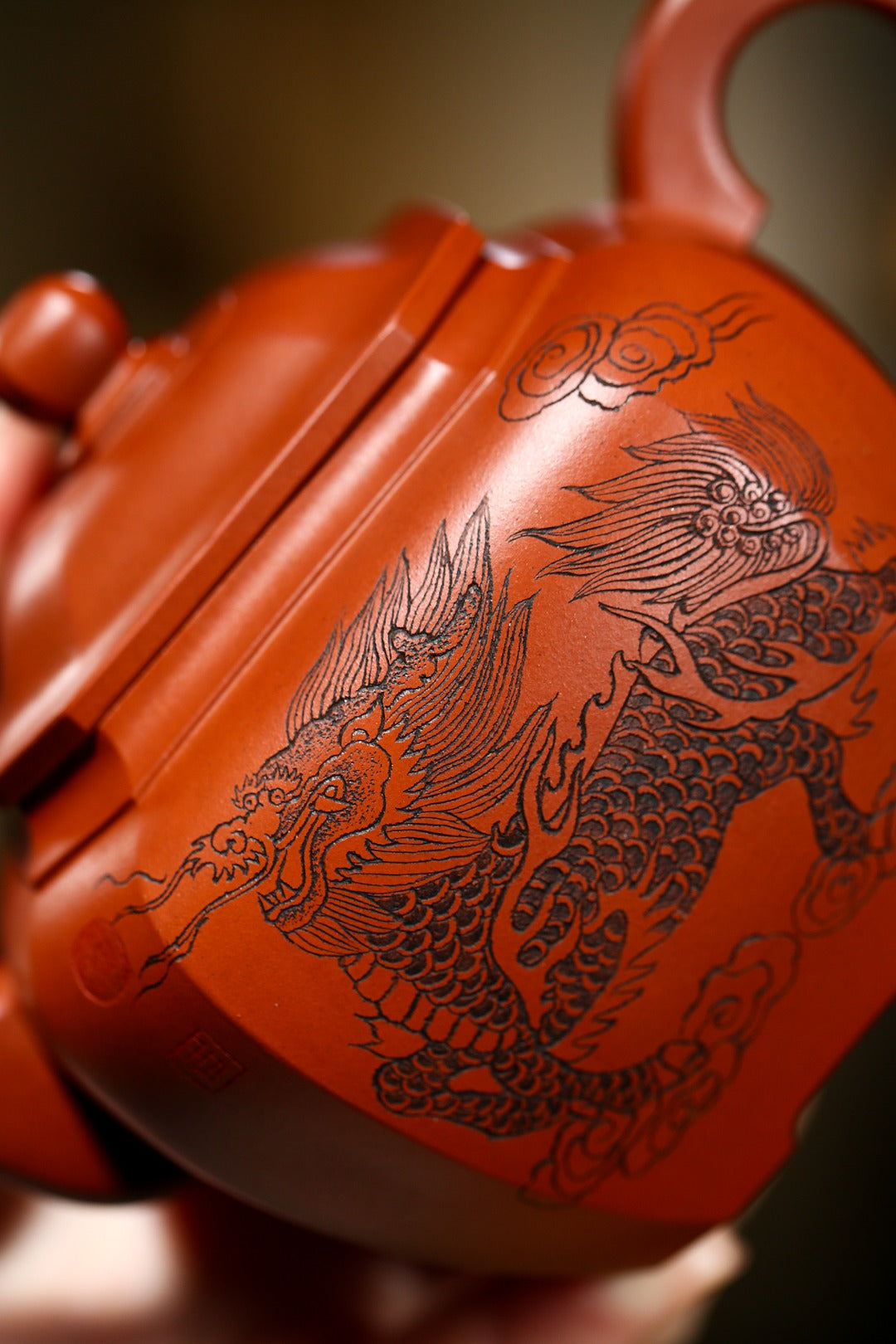 珍藏送礼级紫砂重器｜高级工艺美术师·许时娟 亲制【泽福八方壶】原矿优质红清水 340cc