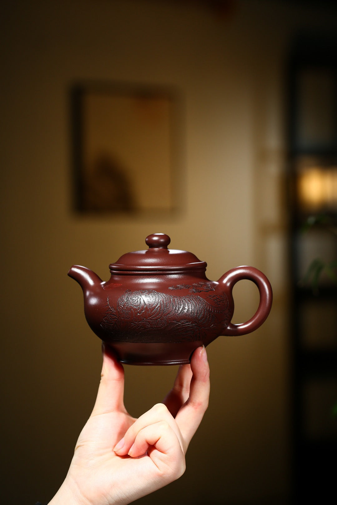 珍藏送礼级紫砂重器｜高级工艺美术师·许时娟 亲制【掇只壶】原矿优质老紫泥 350ccc