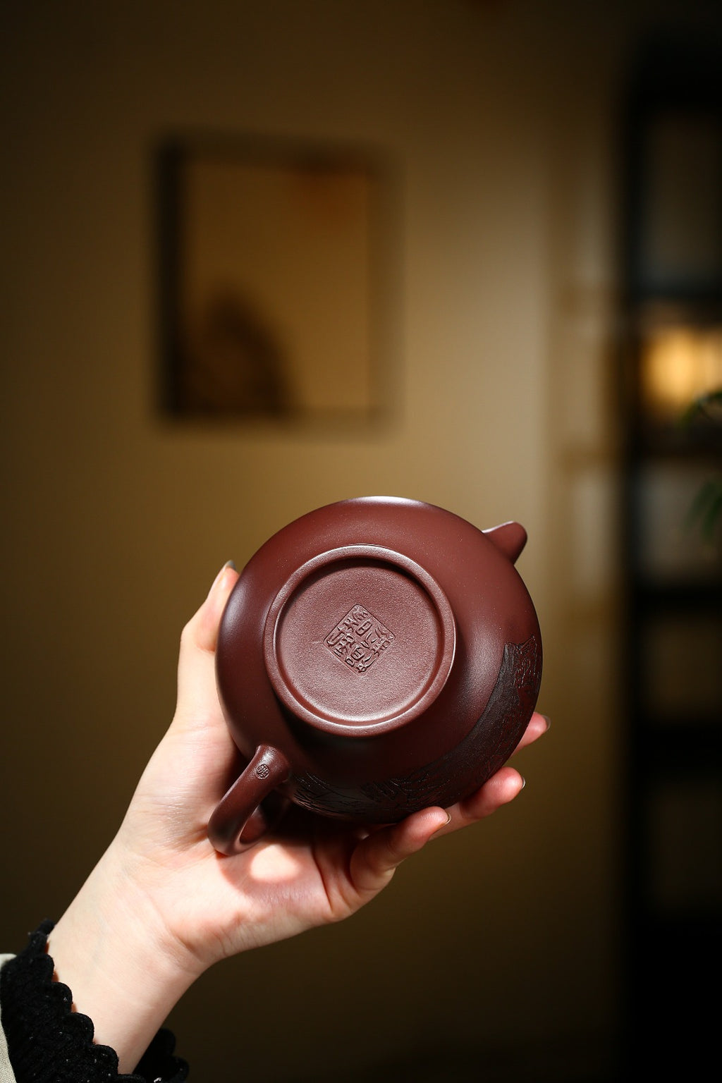 珍藏送礼级紫砂重器｜高级工艺美术师·许时娟 亲制【掇只壶】原矿优质老紫泥 350ccc