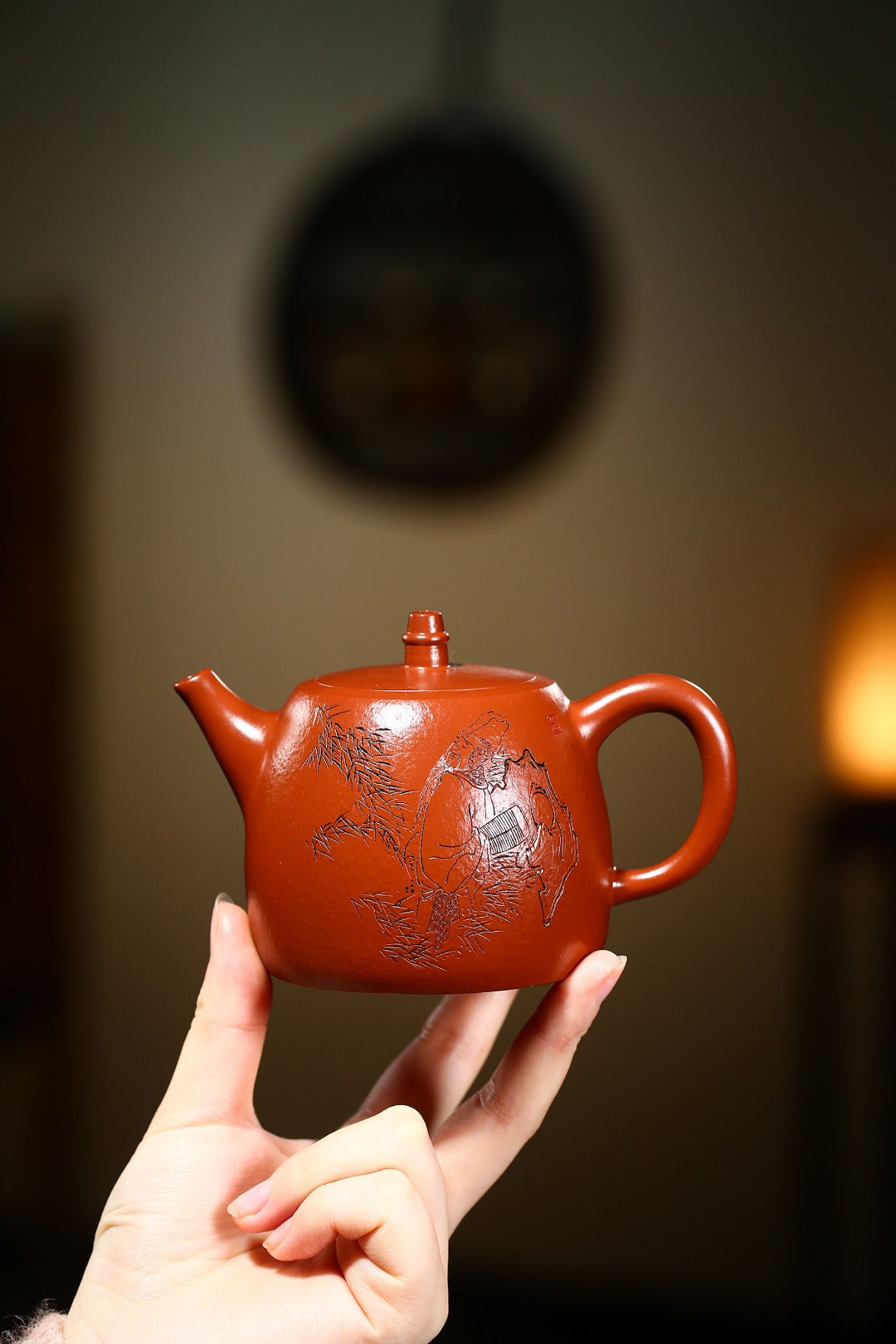 珍藏送礼级紫砂重器｜高级工艺美术师·许时娟 亲制【汉铎壶】原矿优质皱皮朱泥· 270cc
