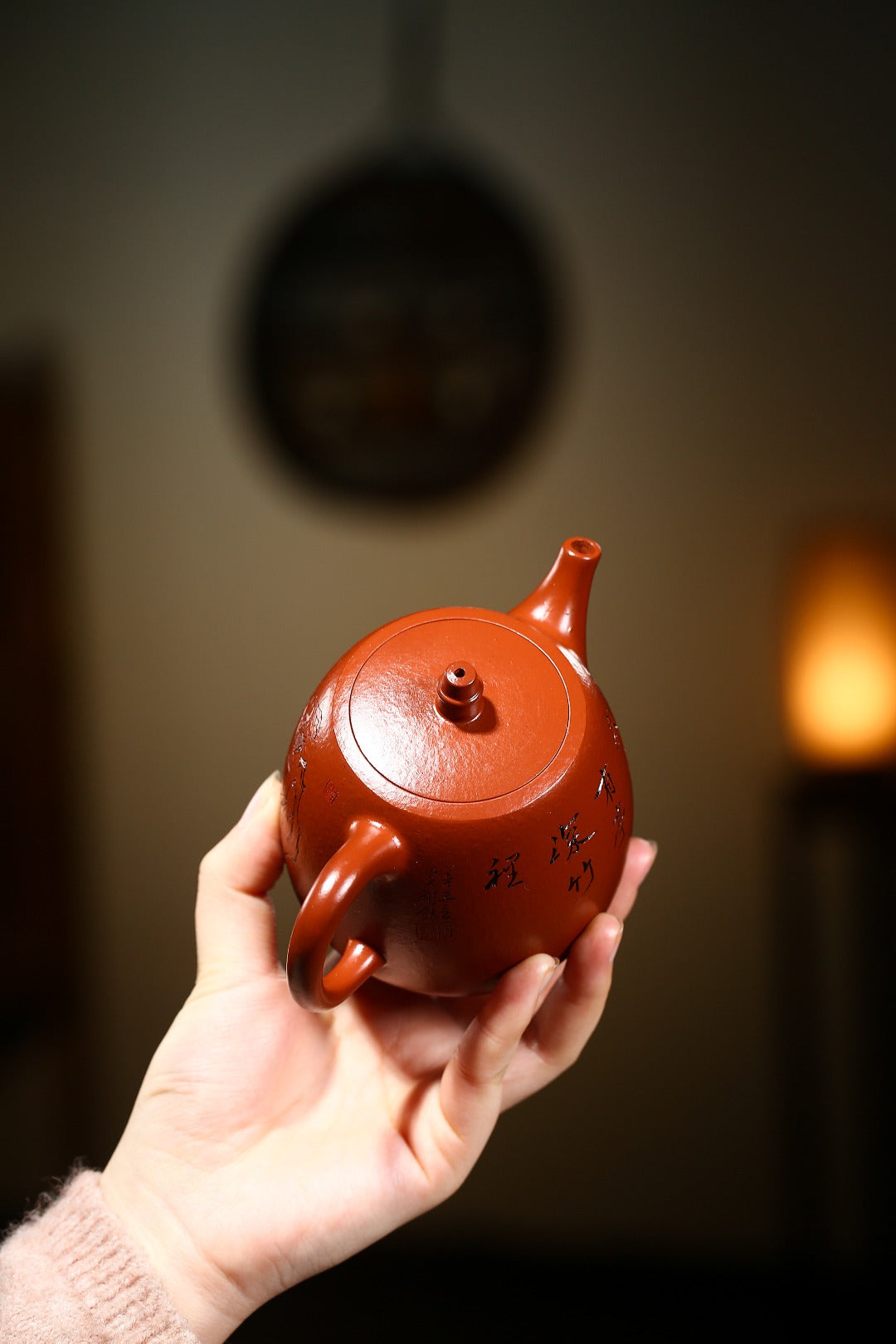 珍藏送礼级紫砂重器｜高级工艺美术师·许时娟 亲制【汉铎壶】原矿优质皱皮朱泥· 270cc