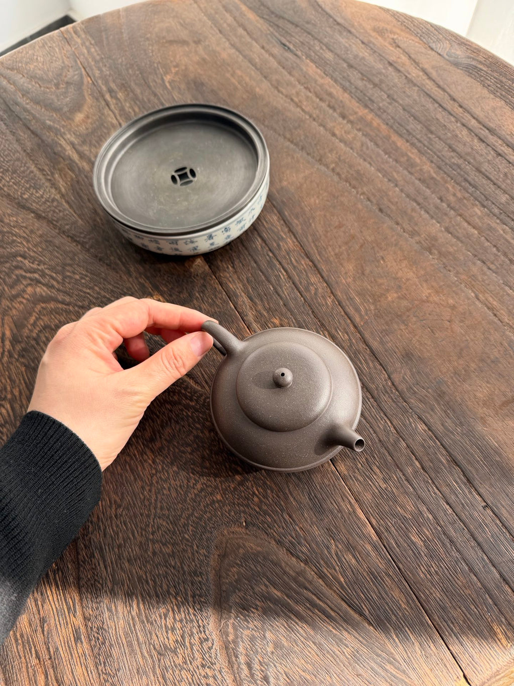 舒和·线圆·150cc 原矿极品老天青料 正宗润泽