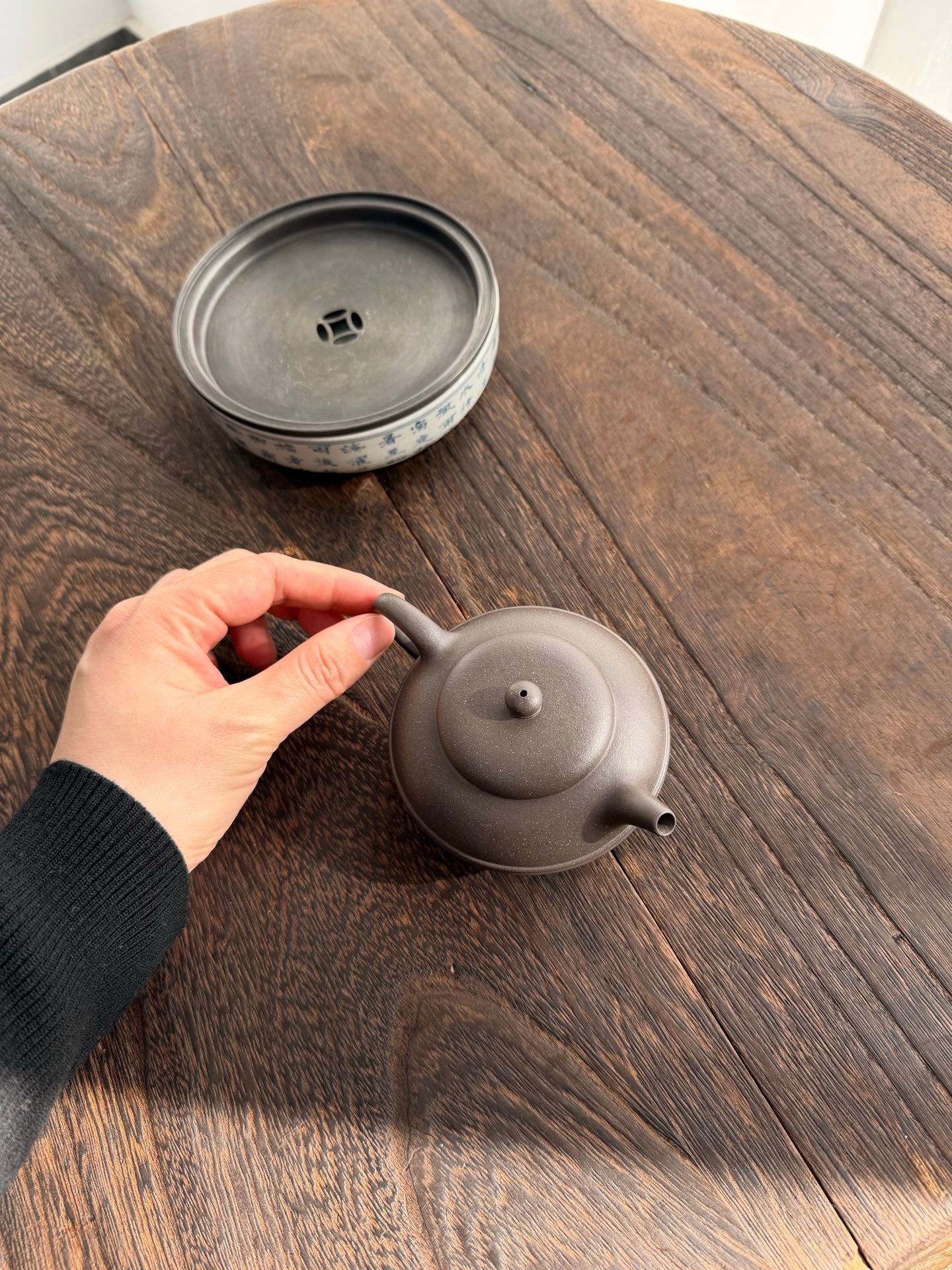舒和·线圆·150cc 原矿极品老天青料 正宗润泽