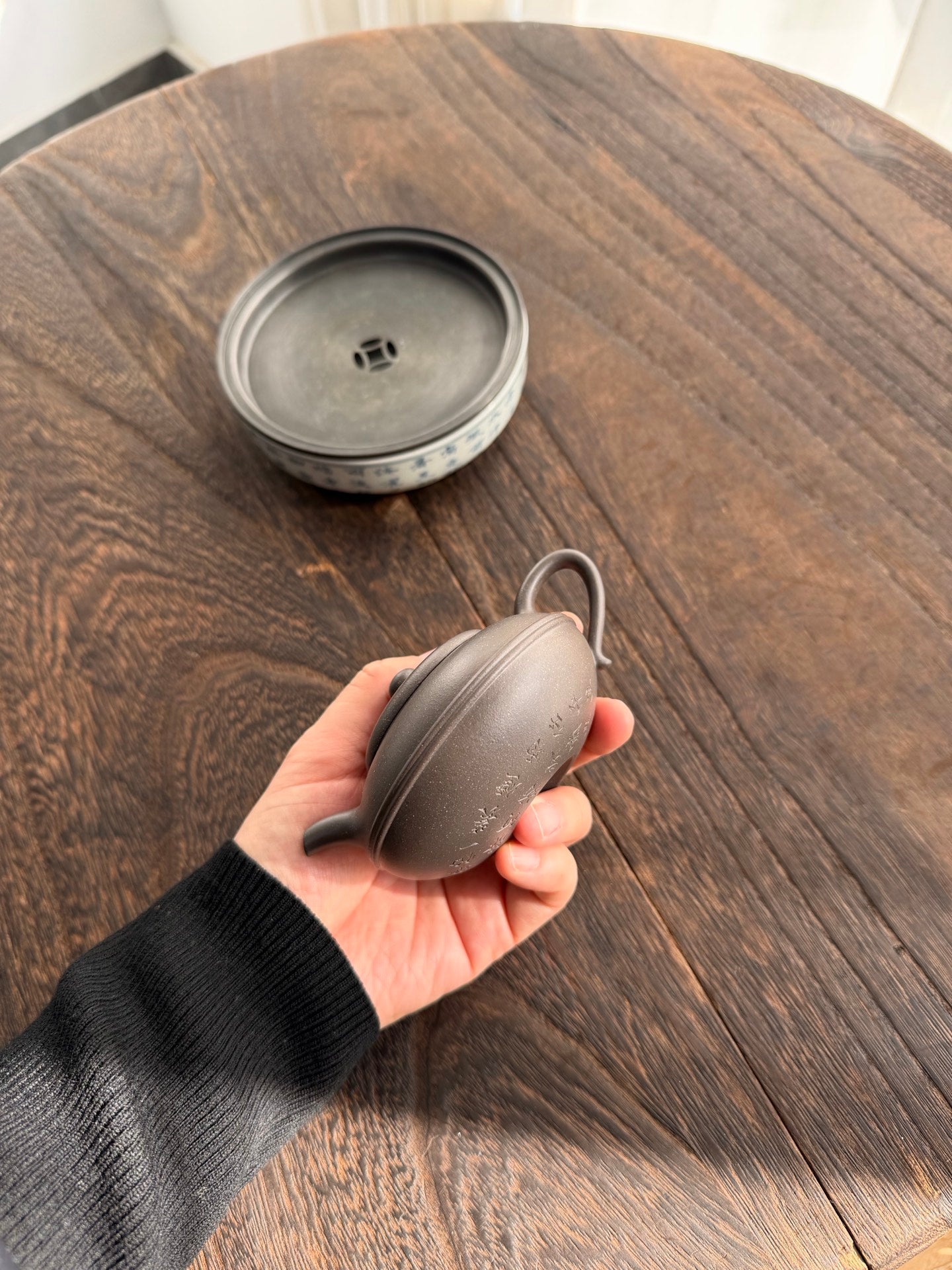 舒和·线圆·150cc 原矿极品老天青料 正宗润泽
