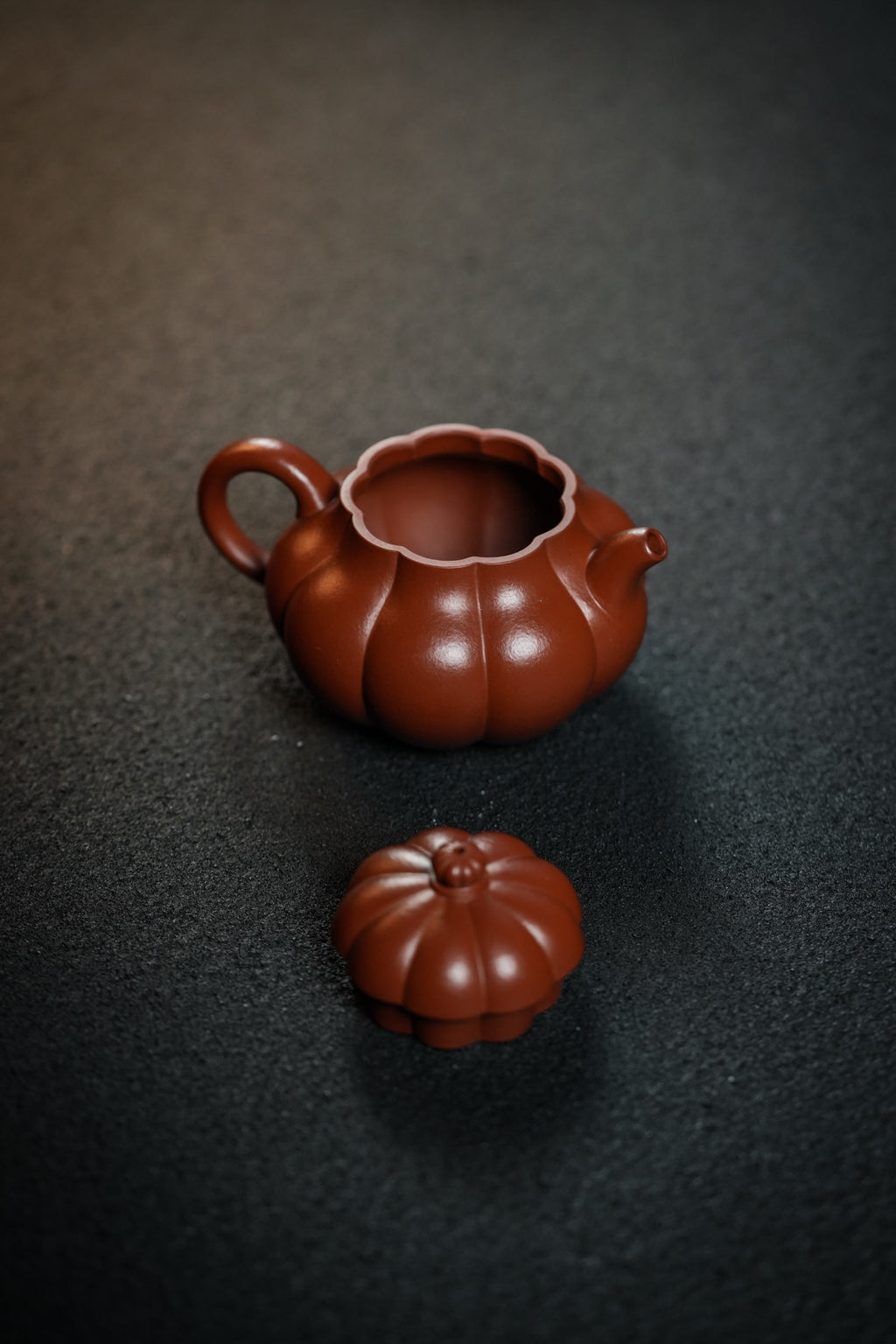 筋纹瓜趣·梵心玲珑·130cc 极品朱泥料 慕古润泽