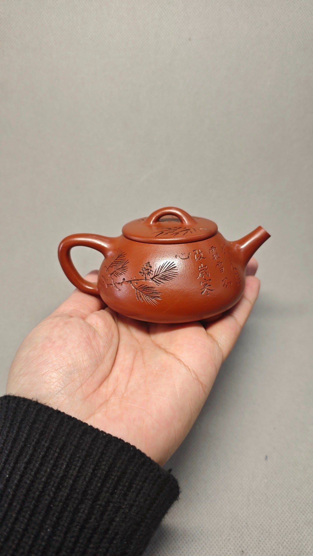 【景舟石瓢】 制壶：陈老师（国家级工艺美术师） 泥料：原矿大红袍 容量：150cc