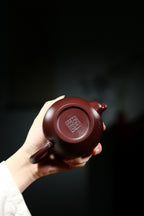 珍藏送礼级紫砂重器｜高级工艺美术师·许时娟 亲制【乐道壶】原矿优质老紫泥 360cc