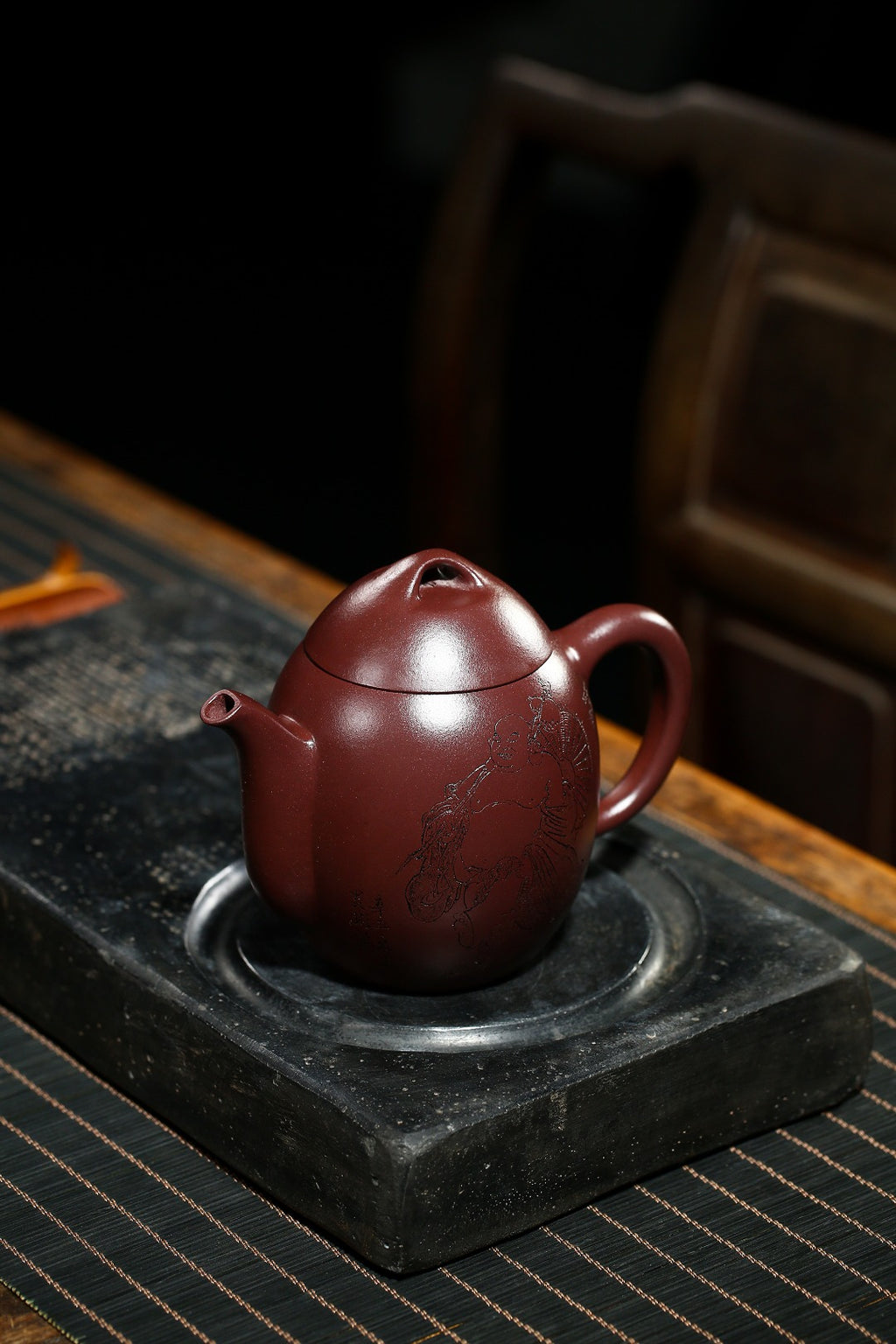 珍藏送礼级紫砂重器｜高级工艺美术师·许时娟 亲制【乐道壶】原矿优质老紫泥 360cc