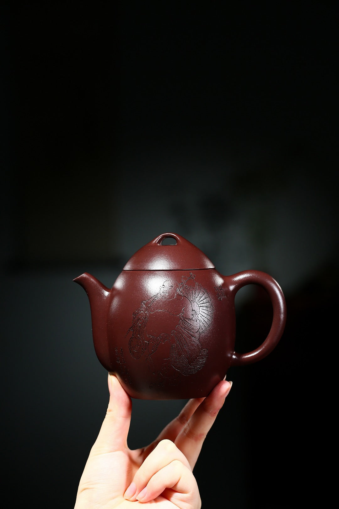 珍藏送礼级紫砂重器｜高级工艺美术师·许时娟 亲制【乐道壶】原矿优质老紫泥 360cc