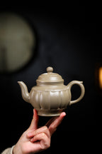 珍藏送礼级紫砂重器｜高级工艺美术师·许时娟 亲制【如意宫灯壶】原矿优质青段 380cc