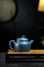 珍藏送礼级紫砂重器｜高级工艺美术师·许时娟 亲制【云龙德钟壶】原矿优质绿泥 320cc