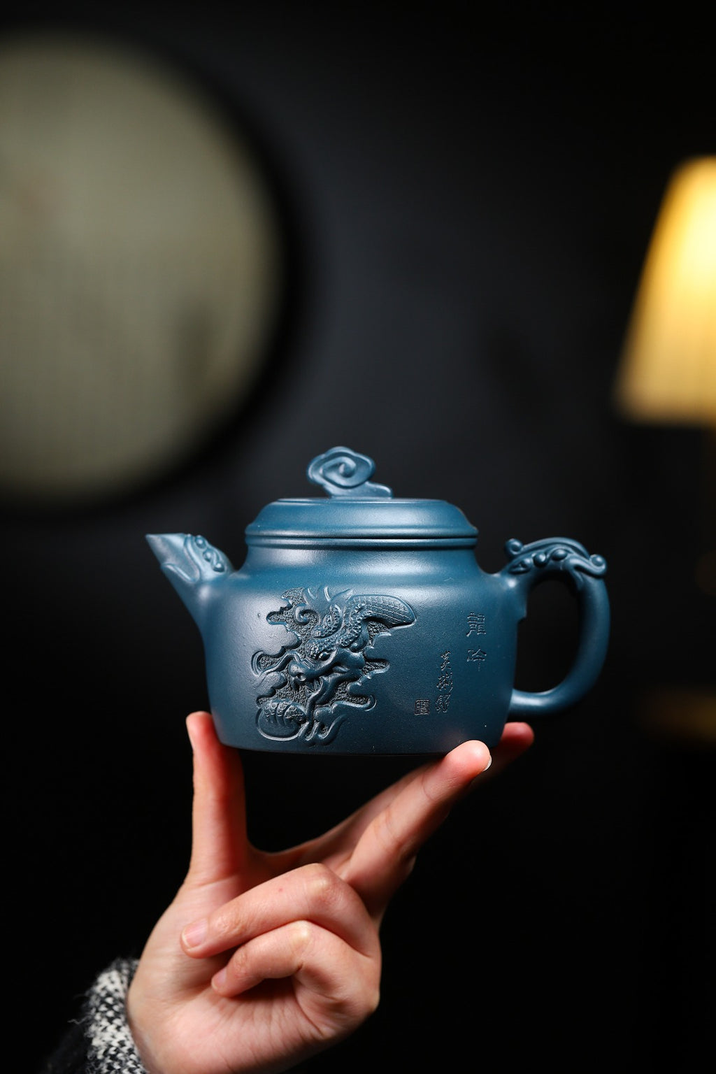 珍藏送礼级紫砂重器｜高级工艺美术师·许时娟 亲制【云龙德钟壶】原矿优质绿泥 320cc
