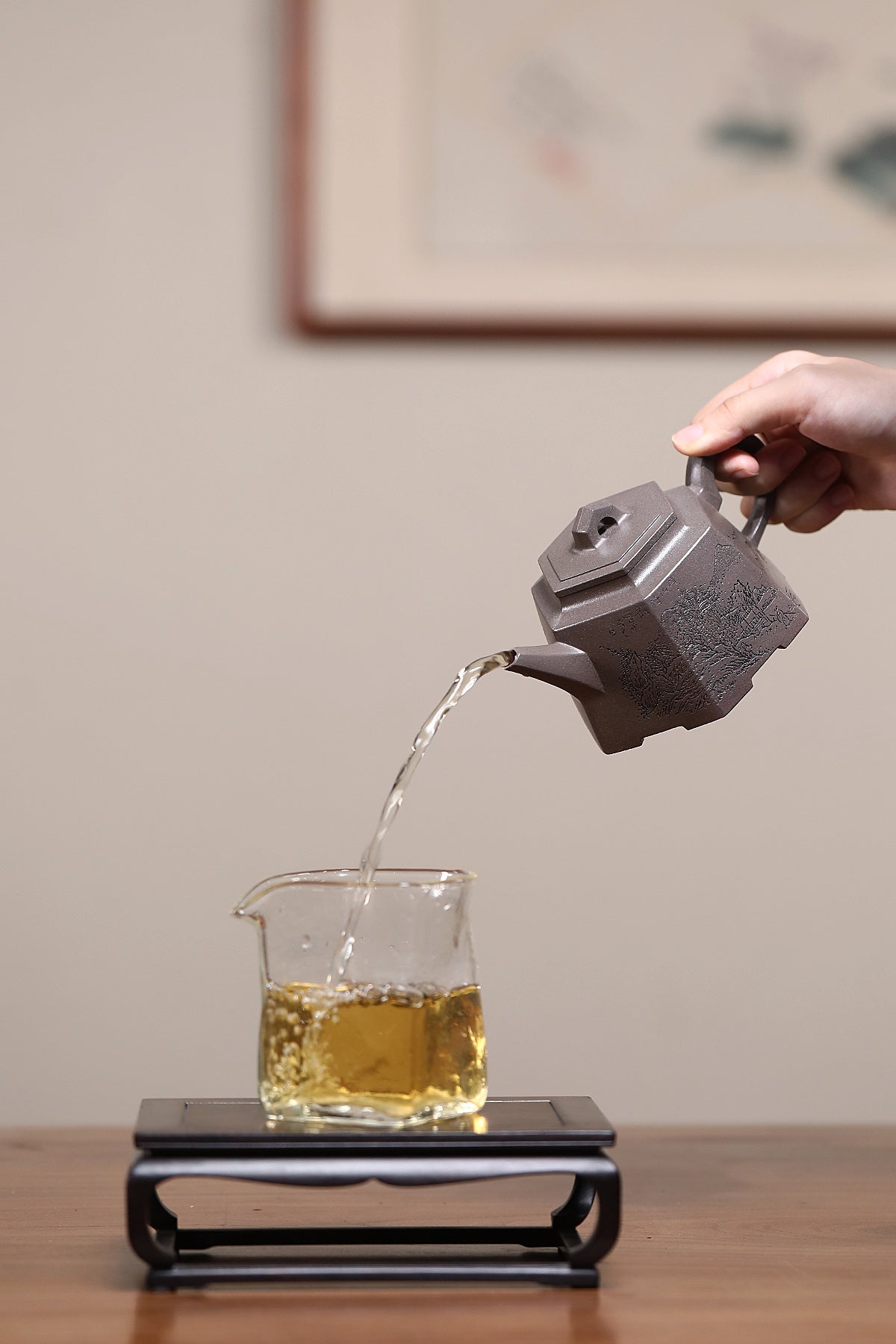 耿浩·方器臻藏 紫砂界80后方器巨匠扛鼎之作《六方井栏壶》原矿极品龙背青·320cc