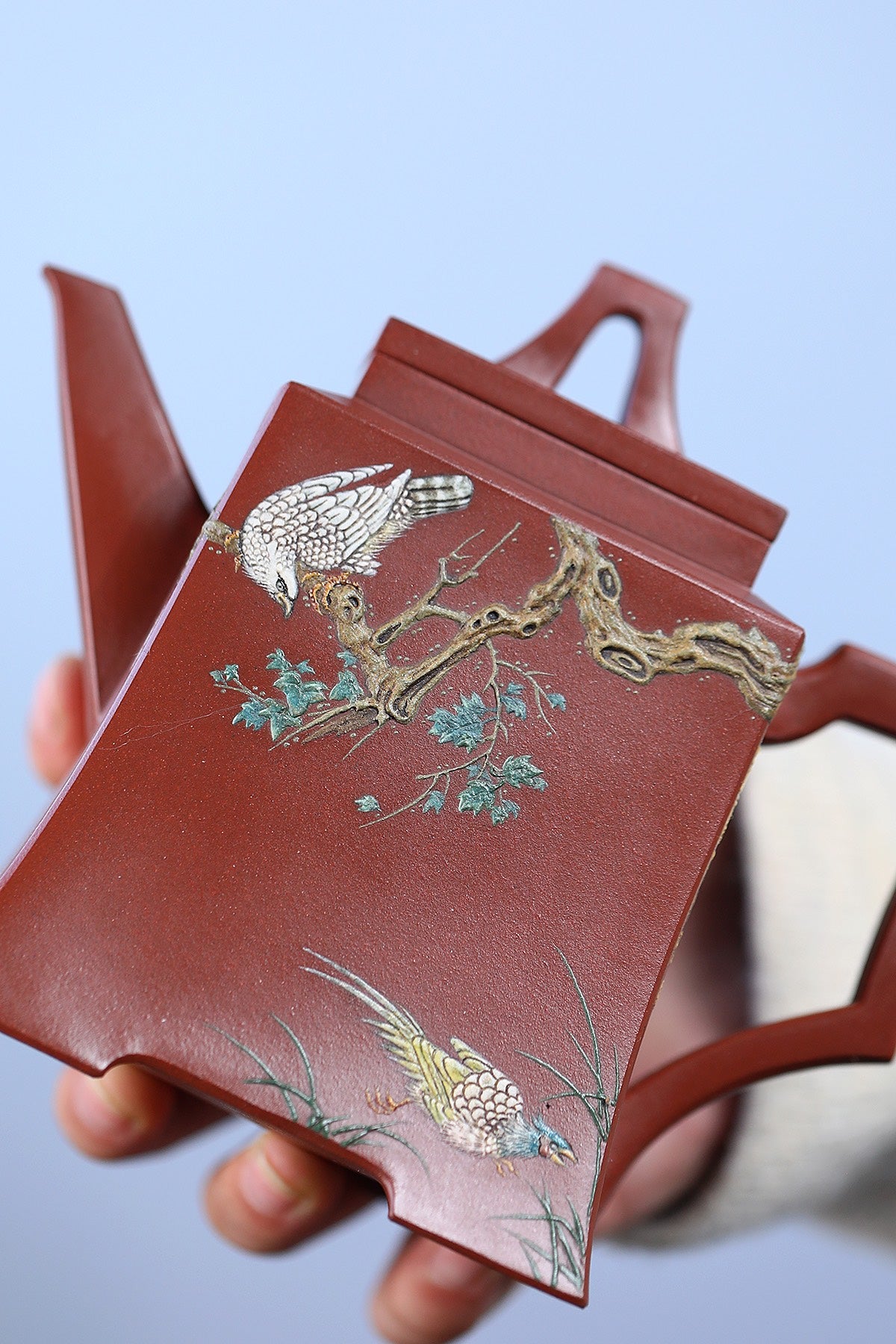 壶中观道·孤品藏世江建翔嫡传·杜益君扛鼎之作《四方高升壶》原矿极品底槽青·520cc