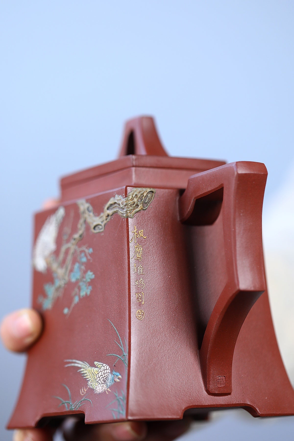 壶中观道·孤品藏世江建翔嫡传·杜益君扛鼎之作《四方高升壶》原矿极品底槽青·520cc