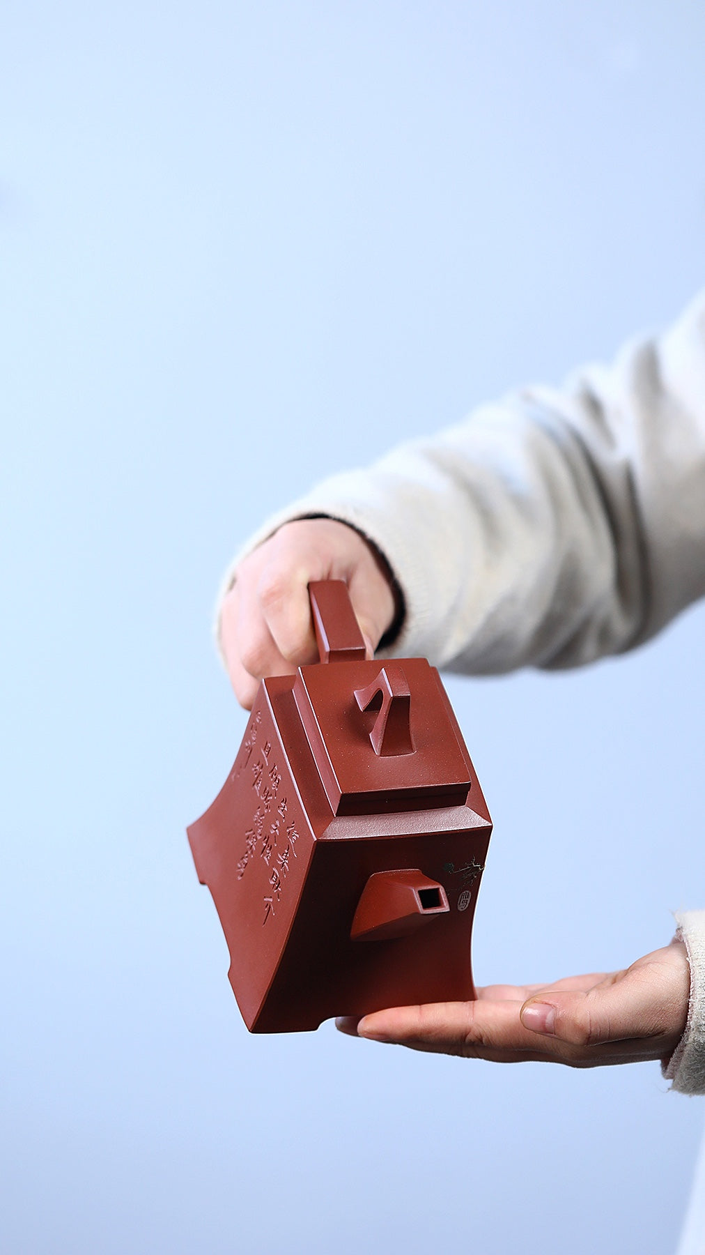 壶中观道·孤品藏世江建翔嫡传·杜益君扛鼎之作《四方高升壶》原矿极品底槽青·520cc