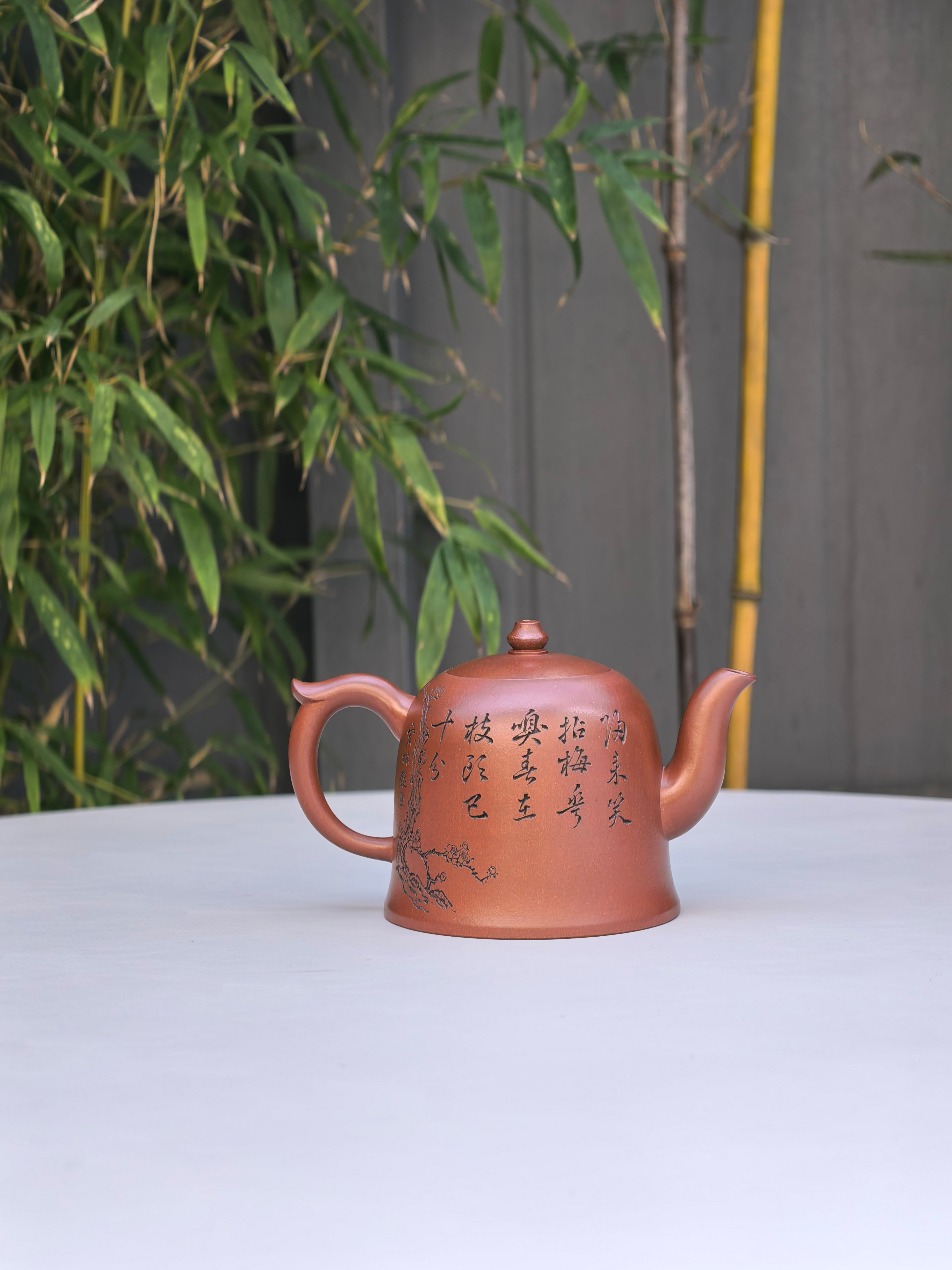 新品❤️实拍，宏林山水·冠绝紫砂｜陈宏林大师传世巅峰臻品【观心承福壶】原矿极品底槽清·480cc