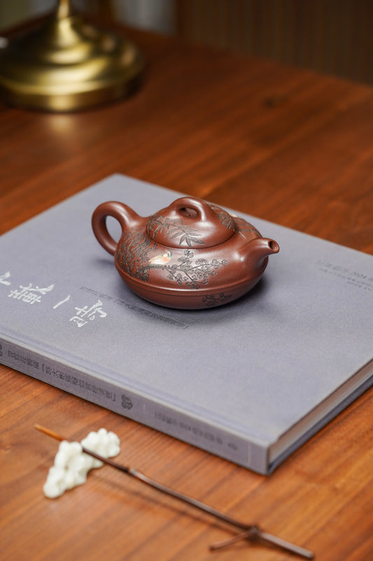 国大师李昌鸿·臻品福利🧧紫砂泰斗顾景舟传承·双国大师匠心之作【景舟线圆壶】家藏原矿极品底槽清 220cc