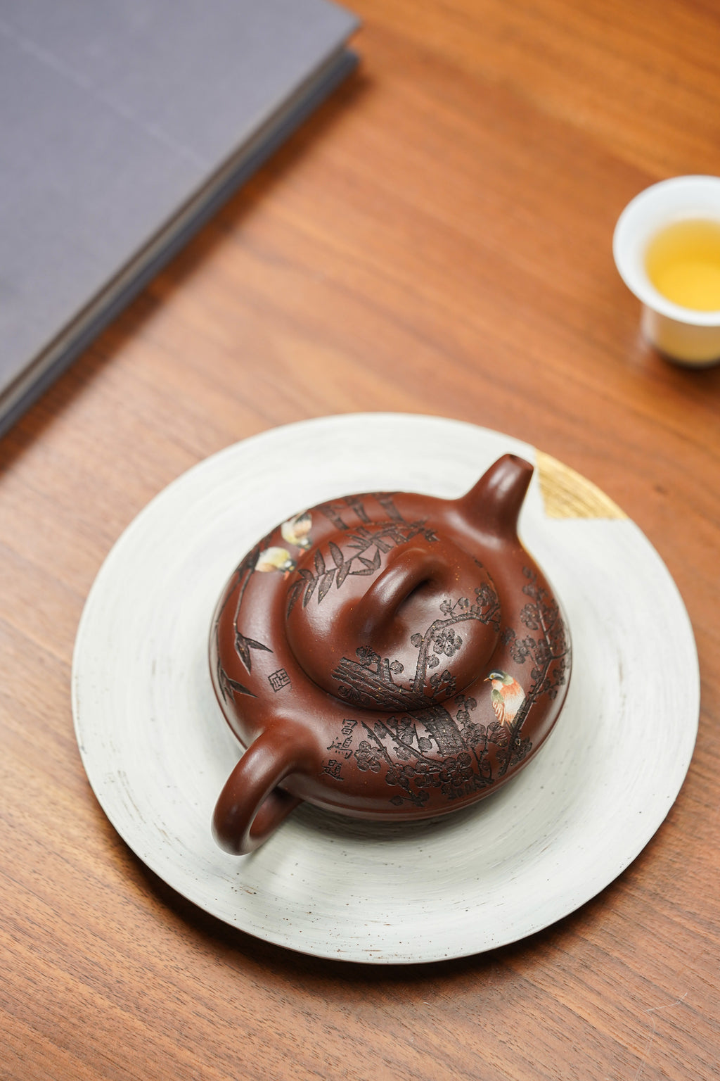 国大师李昌鸿·臻品福利🧧紫砂泰斗顾景舟传承·双国大师匠心之作【景舟线圆壶】家藏原矿极品底槽清 220cc