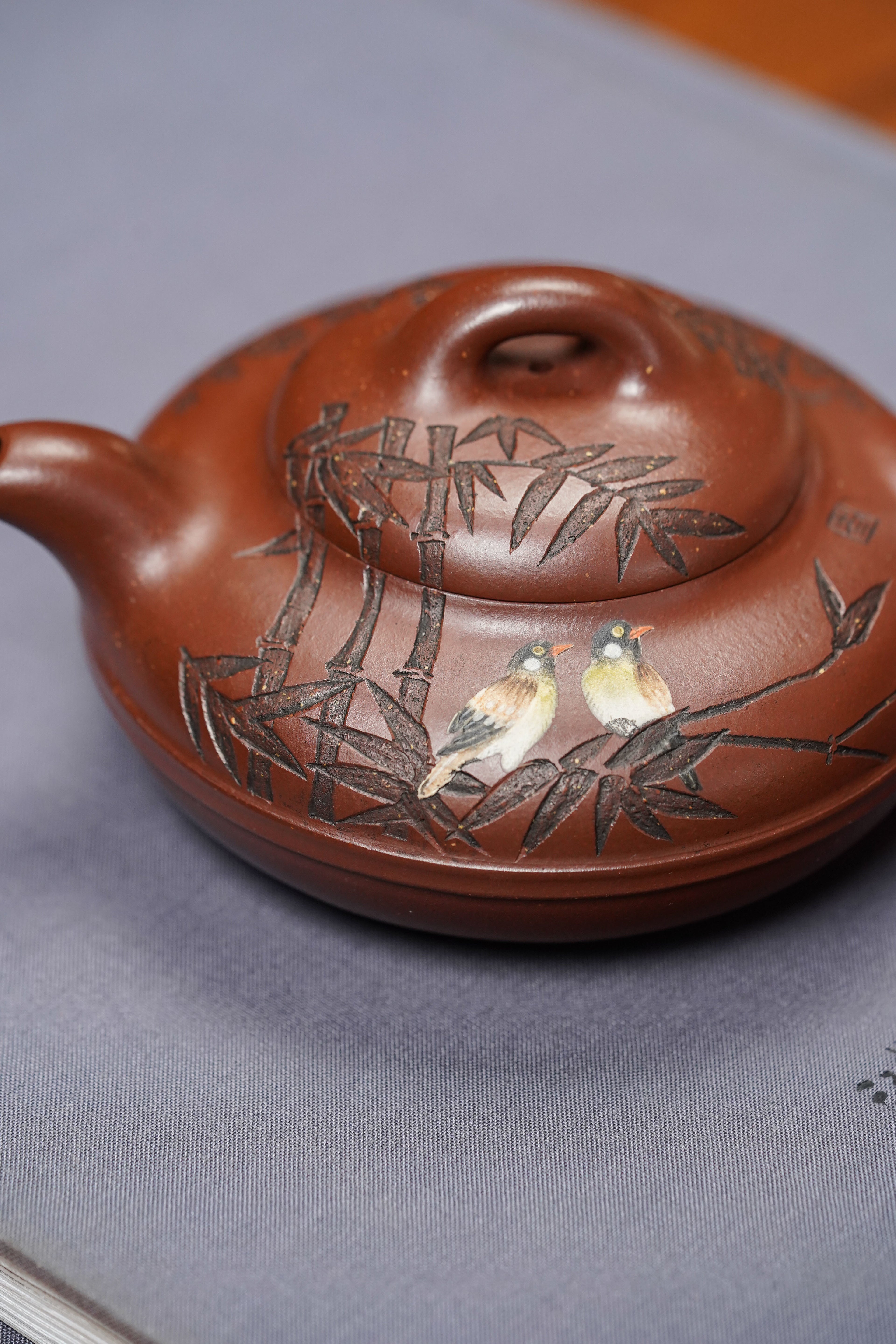 国大师李昌鸿·臻品福利🧧紫砂泰斗顾景舟传承·双国大师匠心之作【景舟线圆壶】家藏原矿极品底槽清 220cc