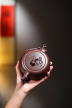 珍藏送礼级紫砂重器｜高级工艺美术师·许时娟 亲制【天际壶】原矿极品老紫泥 400cc