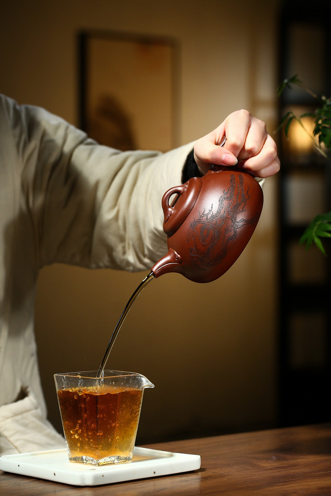 珍藏送礼级紫砂重器｜高级工艺美术师·许时娟 亲制【东瓢壶】原矿极品老紫泥 520cc